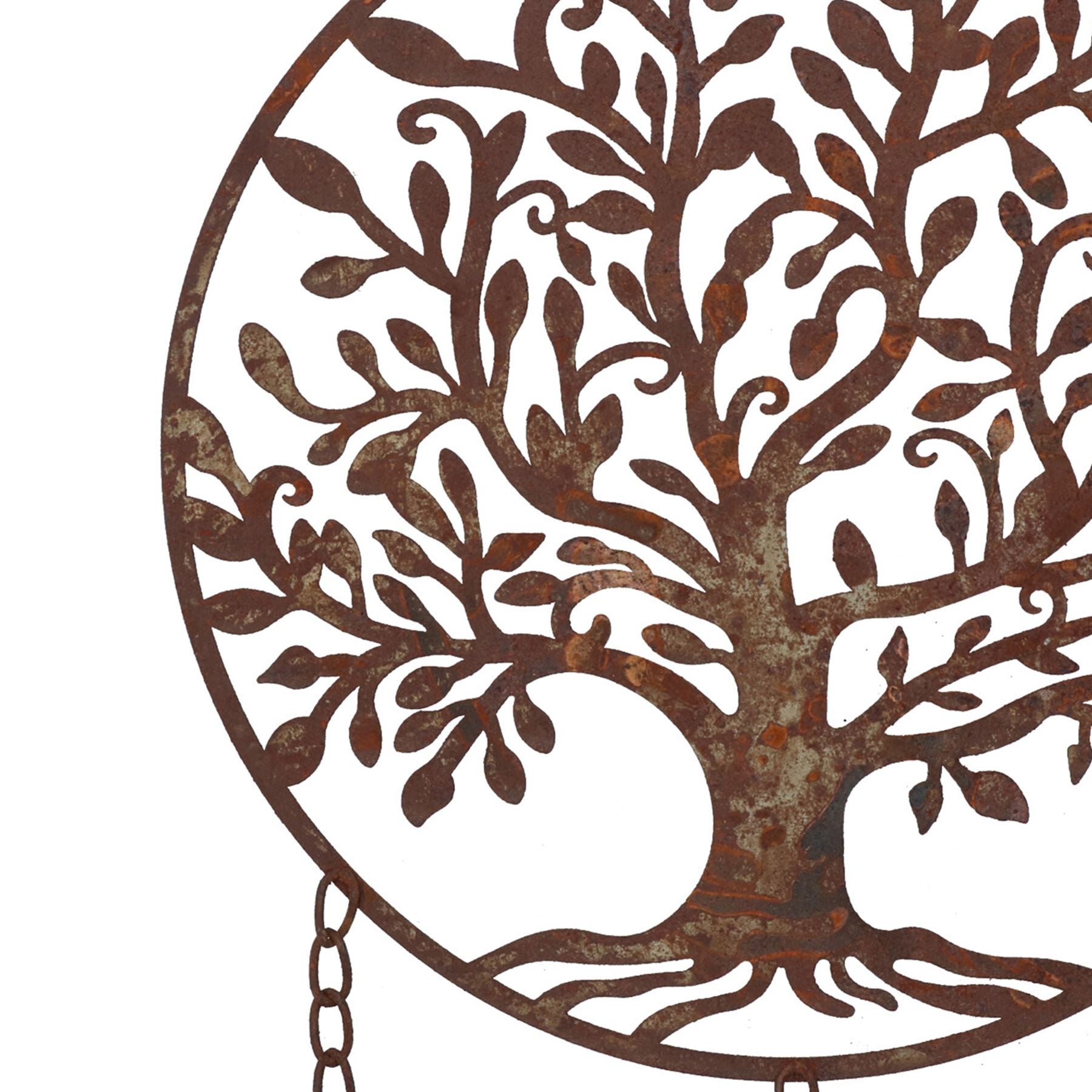 Carillon éolien en forme d'arbre de vie à suspendre au jardin, décoration de cour, ornement en métal pour maison