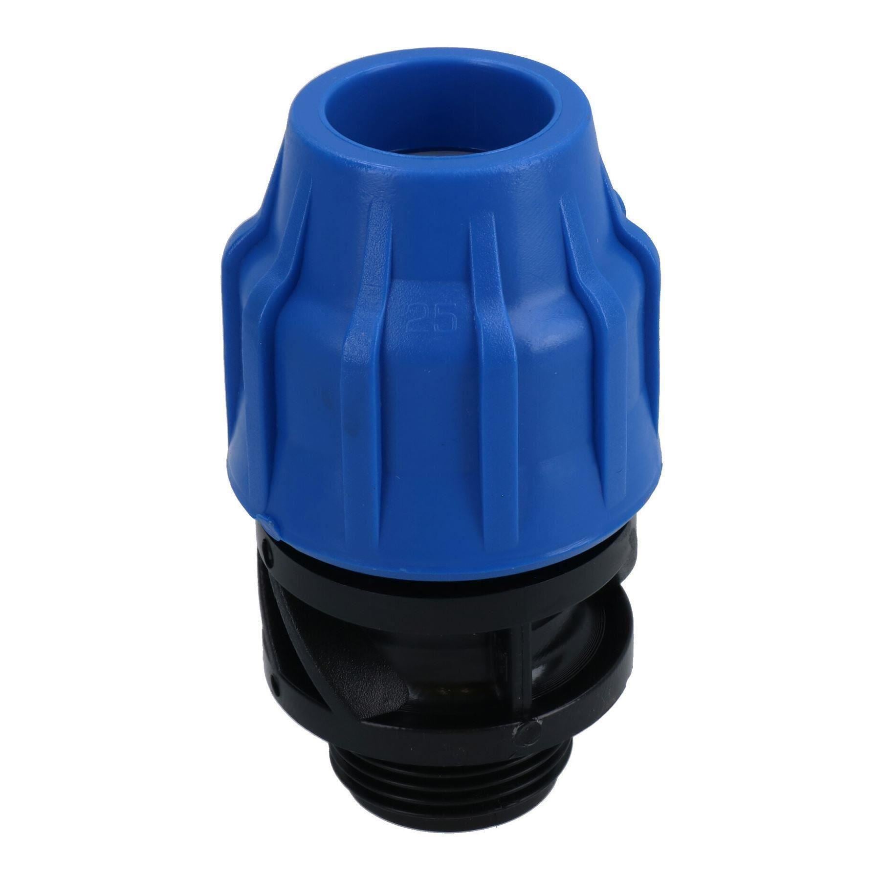 Raccord de compression pour adaptateur mâle MDPE 25 mm x 1" pour tuyau d'eau PN16