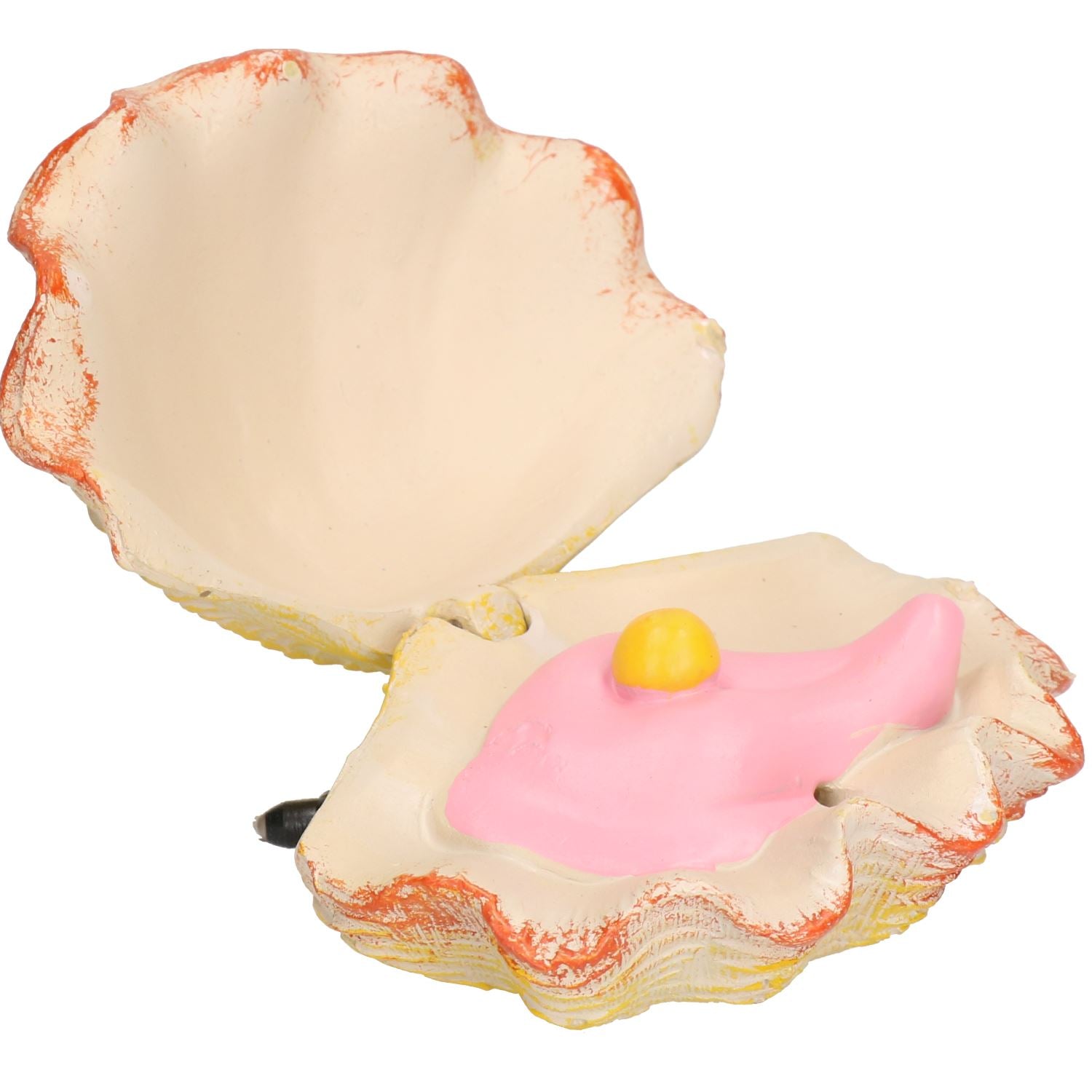 Décoration d'aquarium aquatique en forme de palourde bouillonnante 10 x 8 x 5 cm