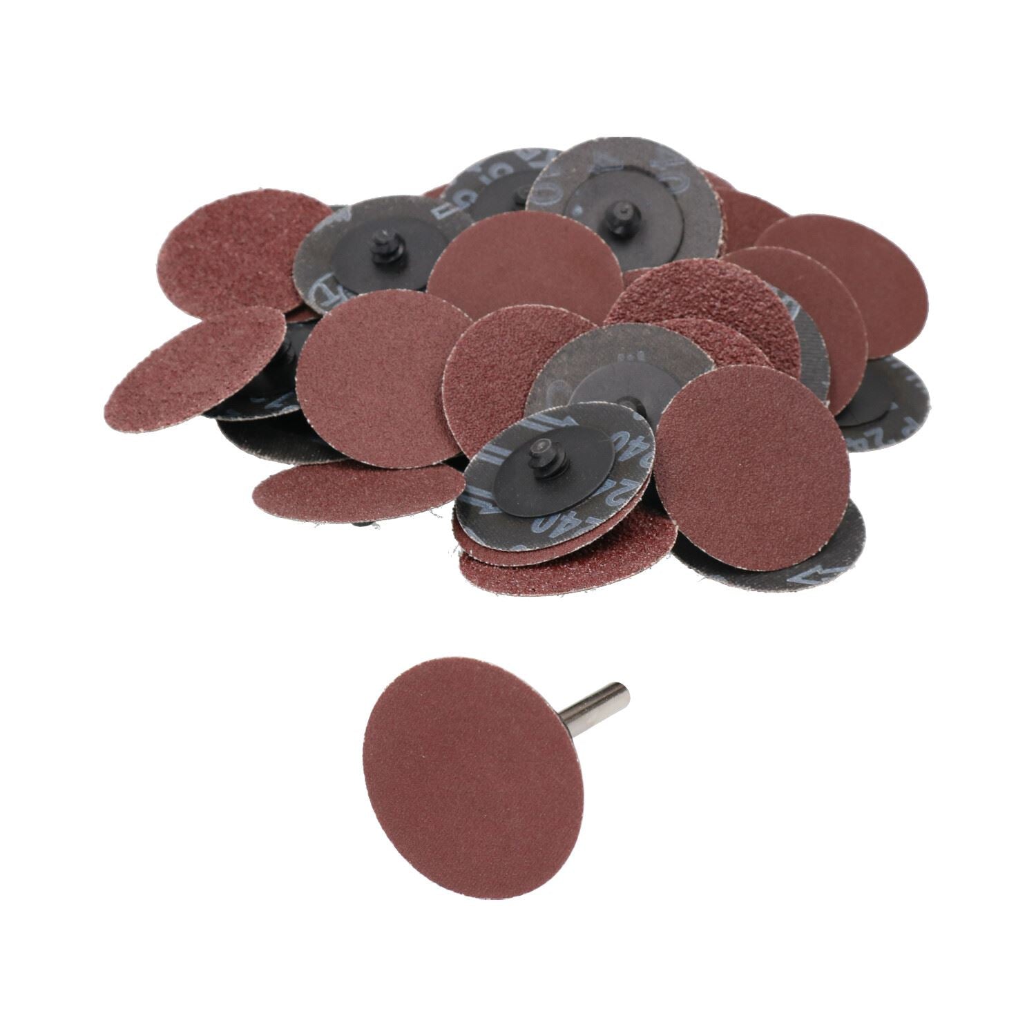 50 mm Schnellwechsel-Schleifscheiben, Körnung 40 – 240, gemischt, 41-teiliges Set mit Adapter