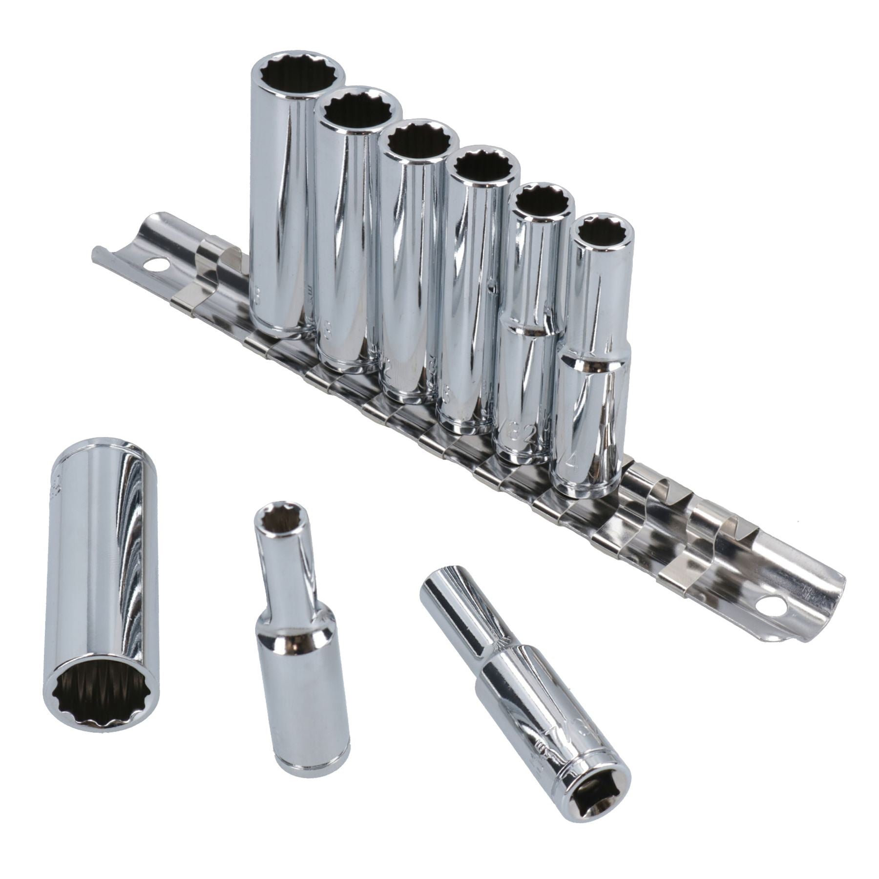 Douilles AF 1/4" peu profondes et profondes impériales SAE 19 pièces