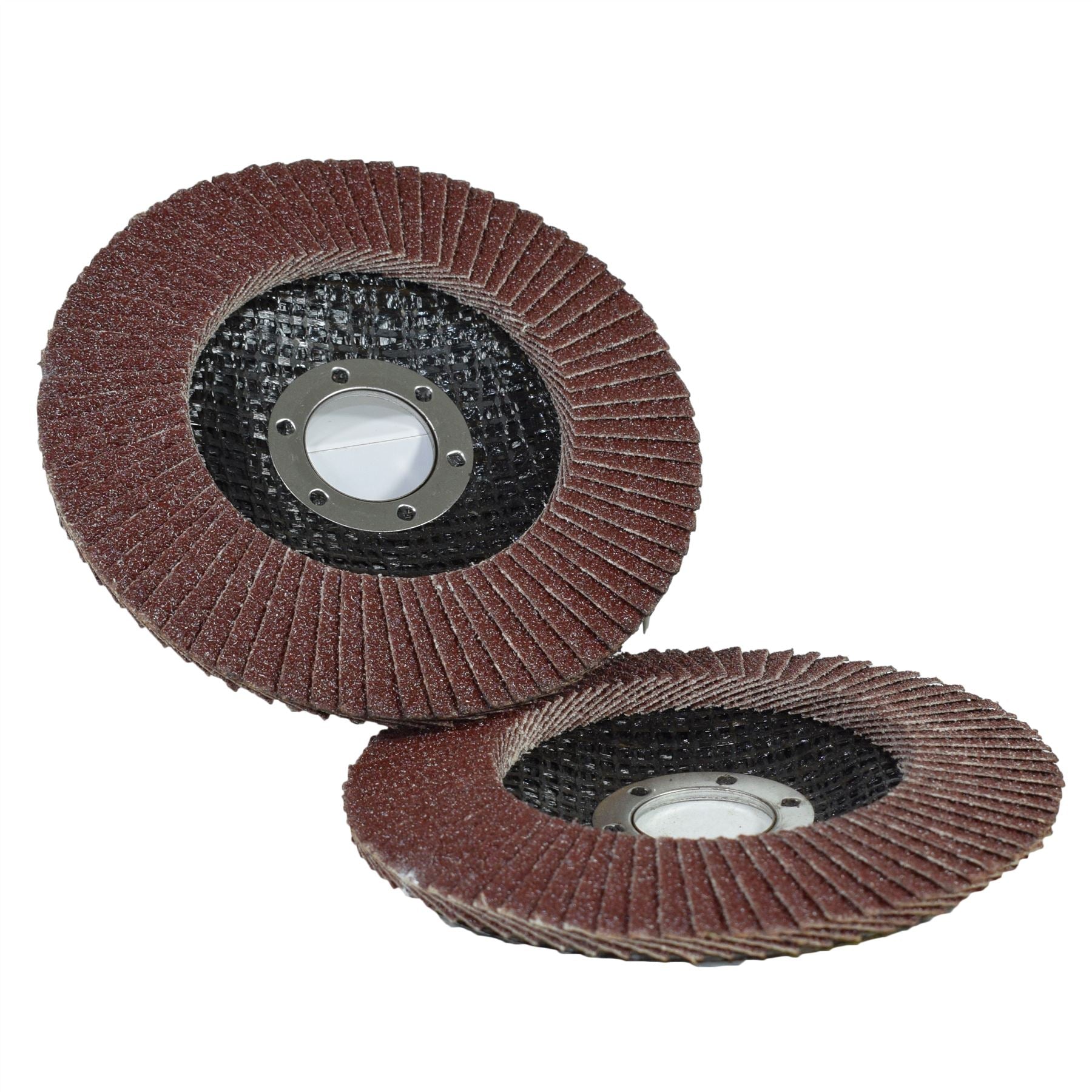 2 x Fächerscheiben mit Körnung 60 zum Schleifen und Entfernen von Rost für 4-1/2 Zoll (115 mm) Schleifgerät