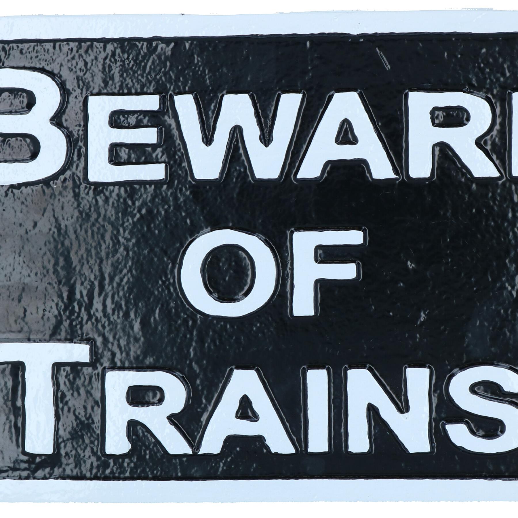Attention Train Plaque de chemin de fer en fonte Porte Mur Maison Clôture Portail Jardin