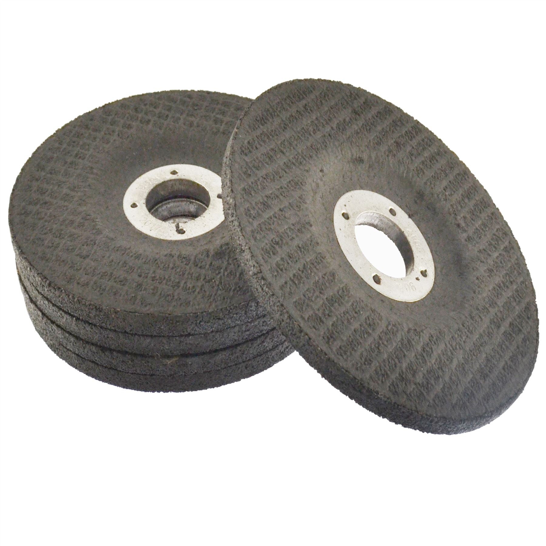 Disque de meulage en métal à centre bombé/enfoncé de 4 1/2 po en acier inoxydable AT850_5Pk