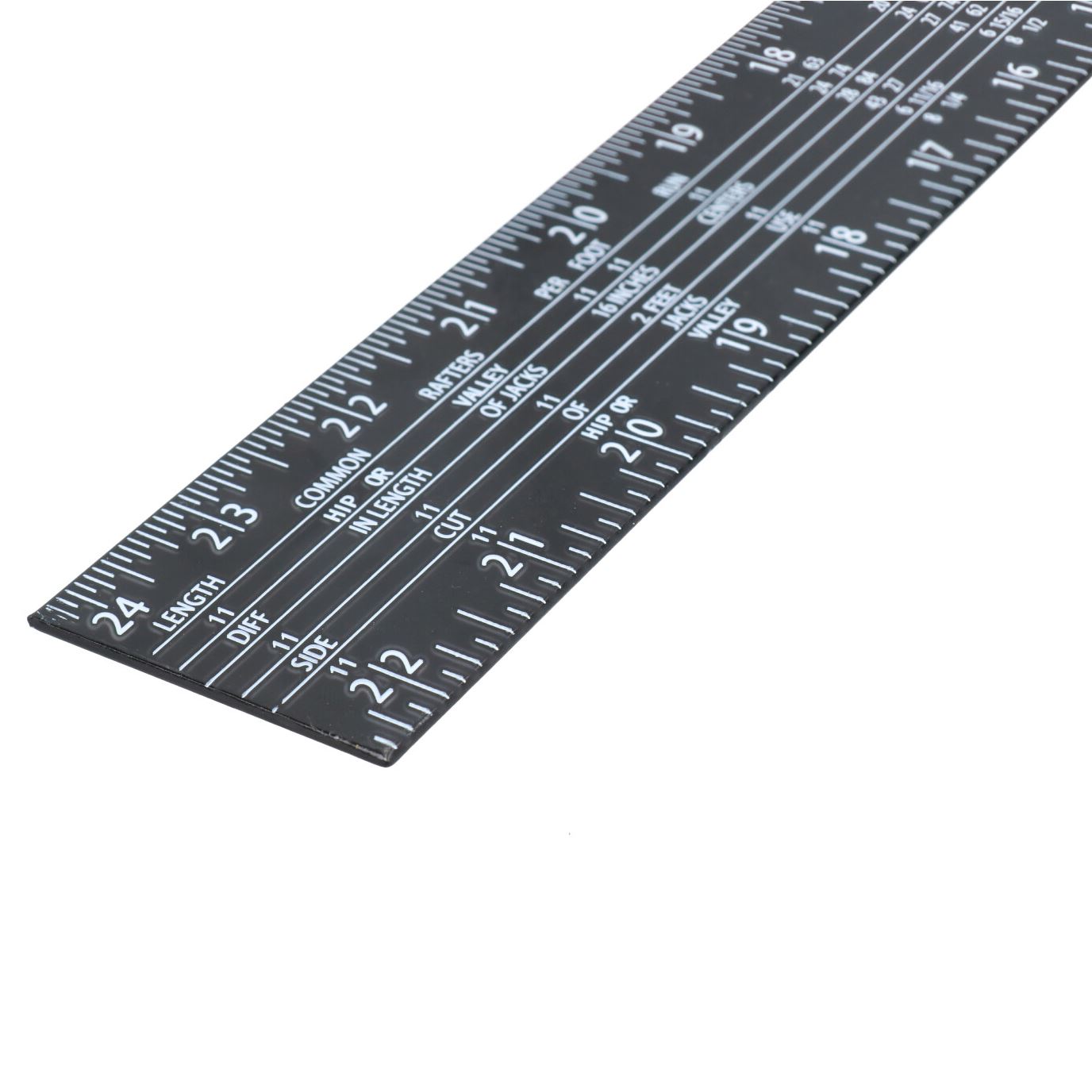Règle à chevrons à équerre rapide en acier de 24 po x 16 po, marquages métriques et impériaux