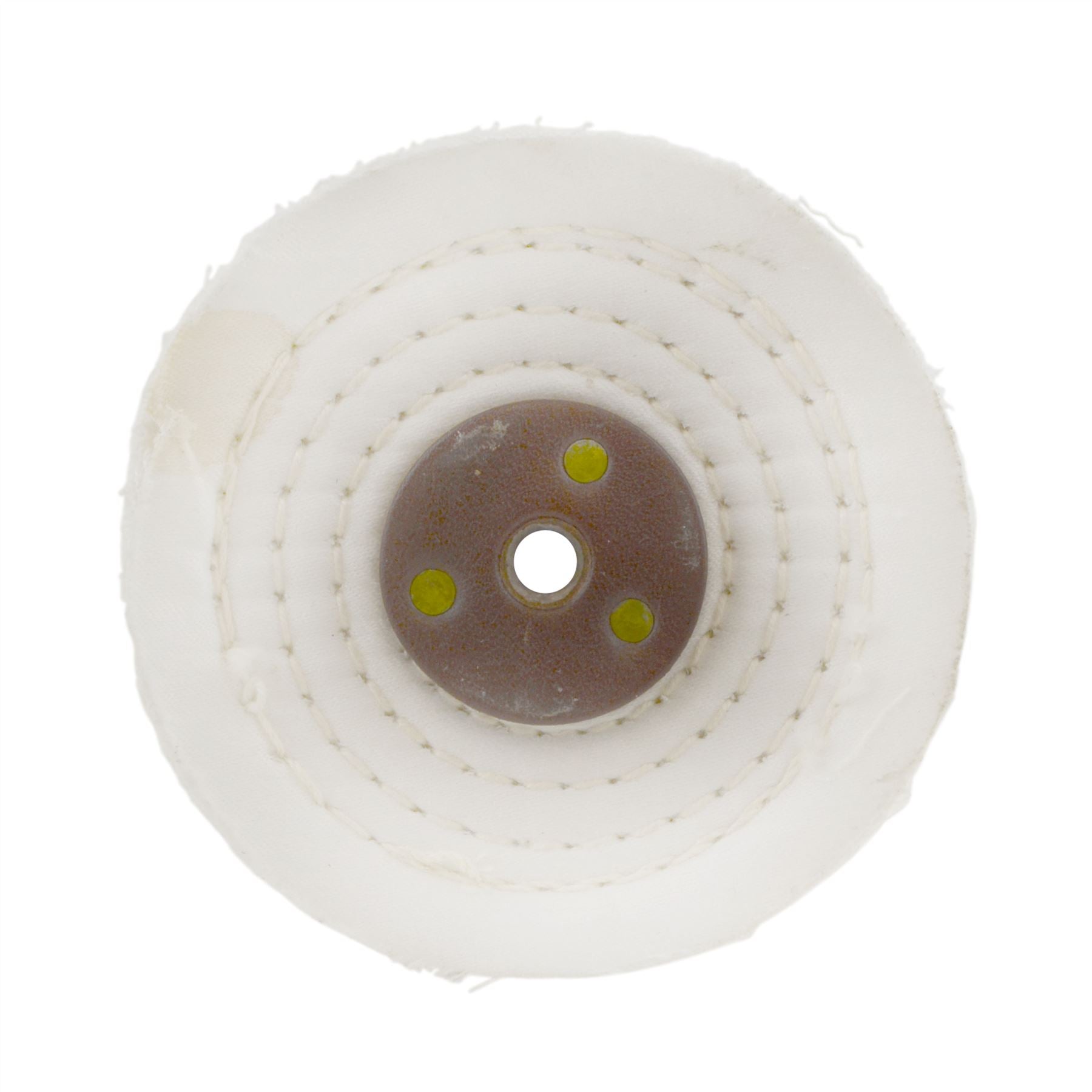 White Close Stitched Metal Polishing Buffing Mop 4" x 0.5" 1 section 2nd Stage