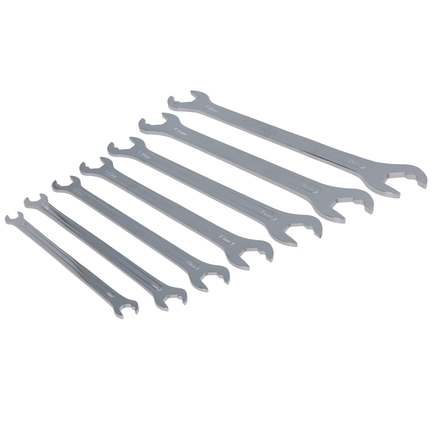 Ultra Thin Ratcheting Action Spanner Wrench Set Double Ended 6 – 19mm 7pc