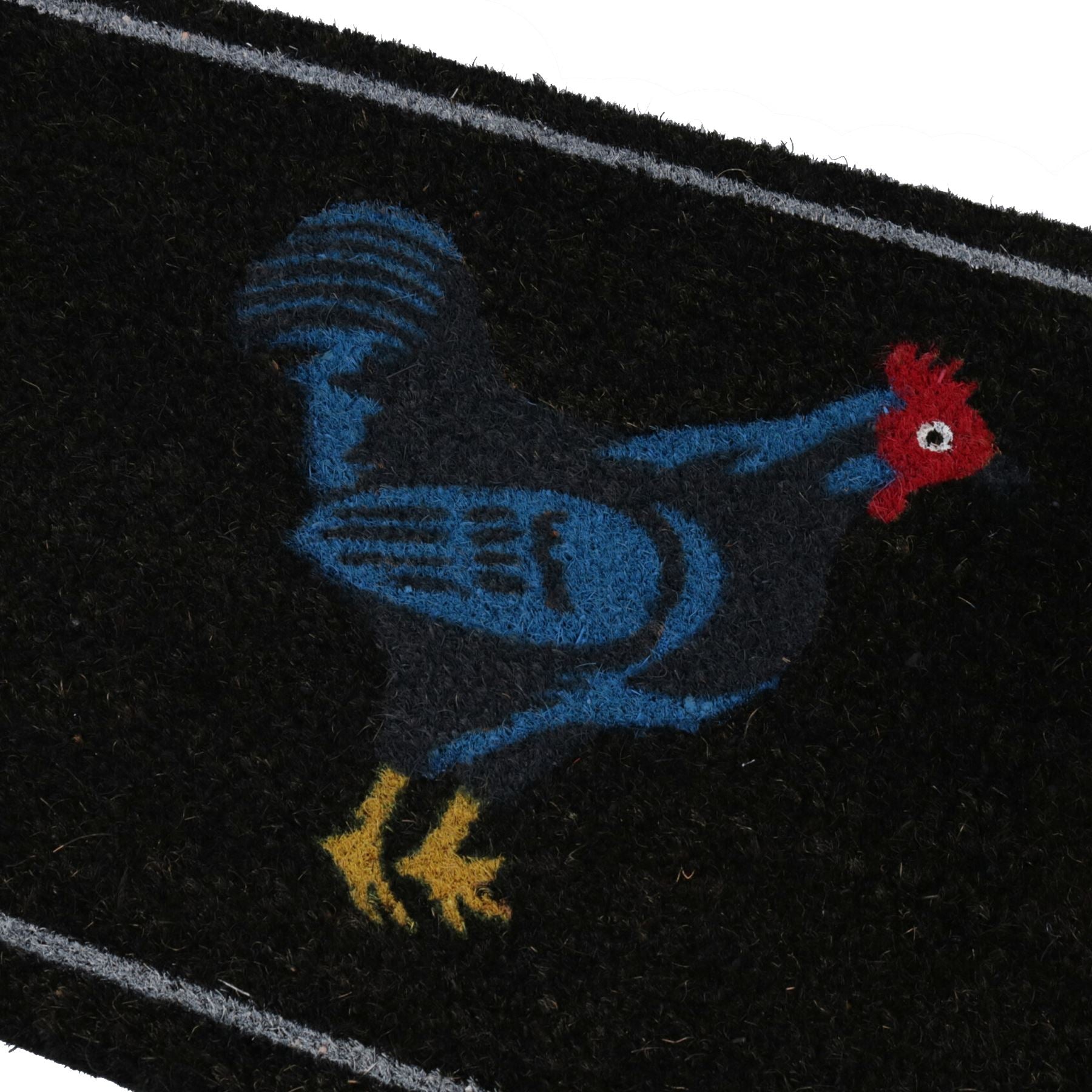 Fußmatte mit Hahn-Motiv, Fußmatten, Willkommen zu Hause, Huhn, 45 x 75 cm