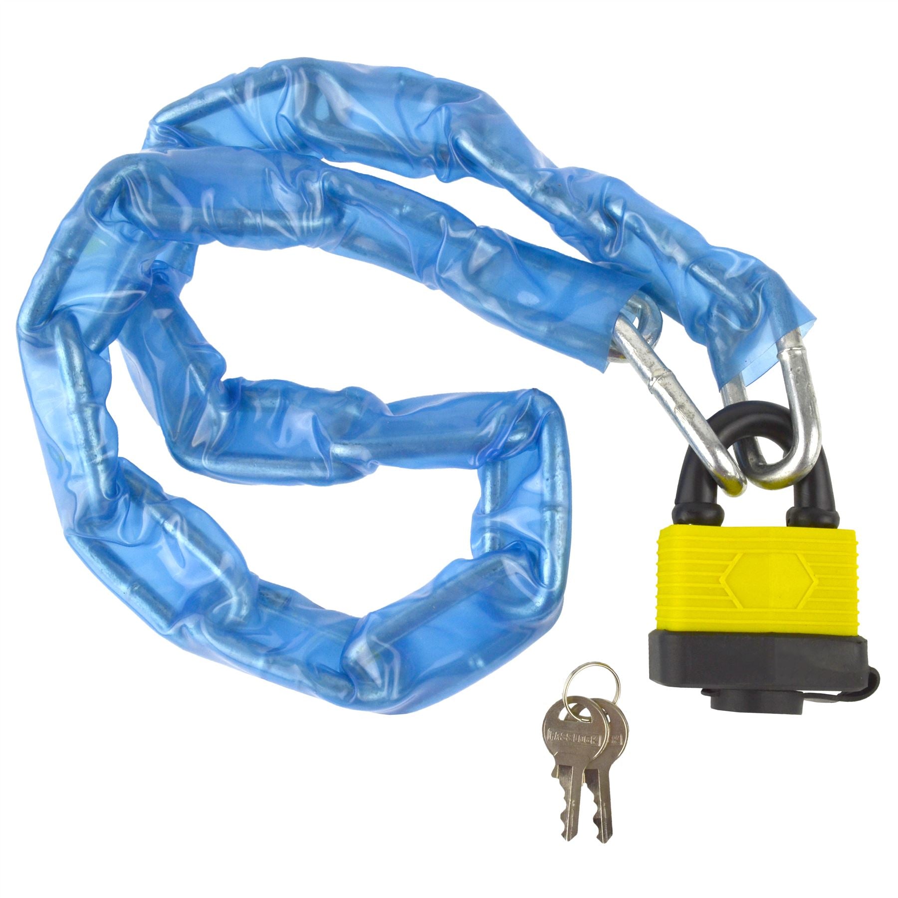 Lock and Chain With Plastic Cover Heavy Duty Waterproof Padlock TE358