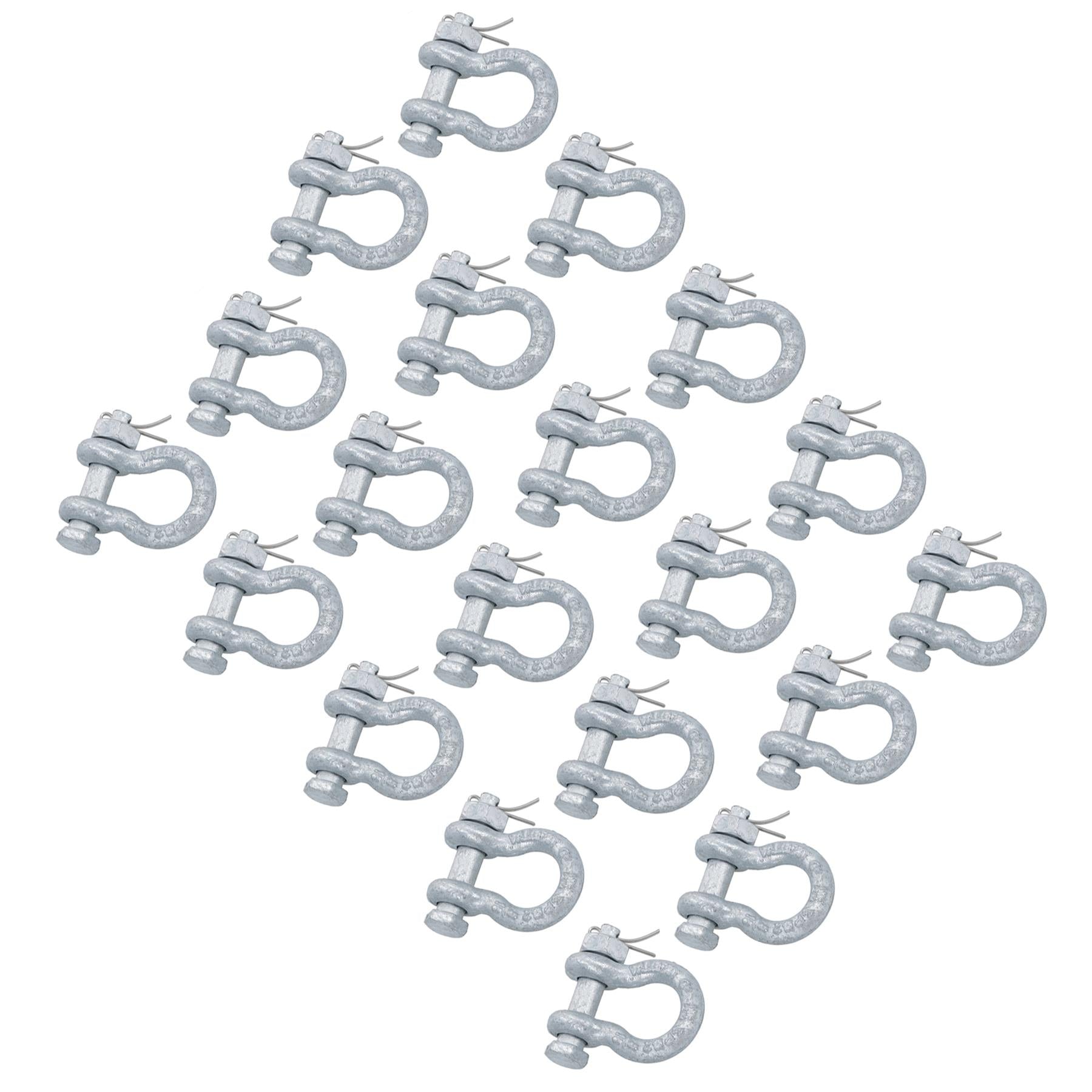 Galvanised Bow Shackle Safety Pin 5/16in (8mm) 0.75T to US Fed Spec
