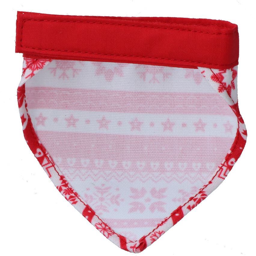 M/L Hundehalstuch mit festlichem Weihnachtsmuster, Halsumfang ca. 33–52 cm, 2 Stück