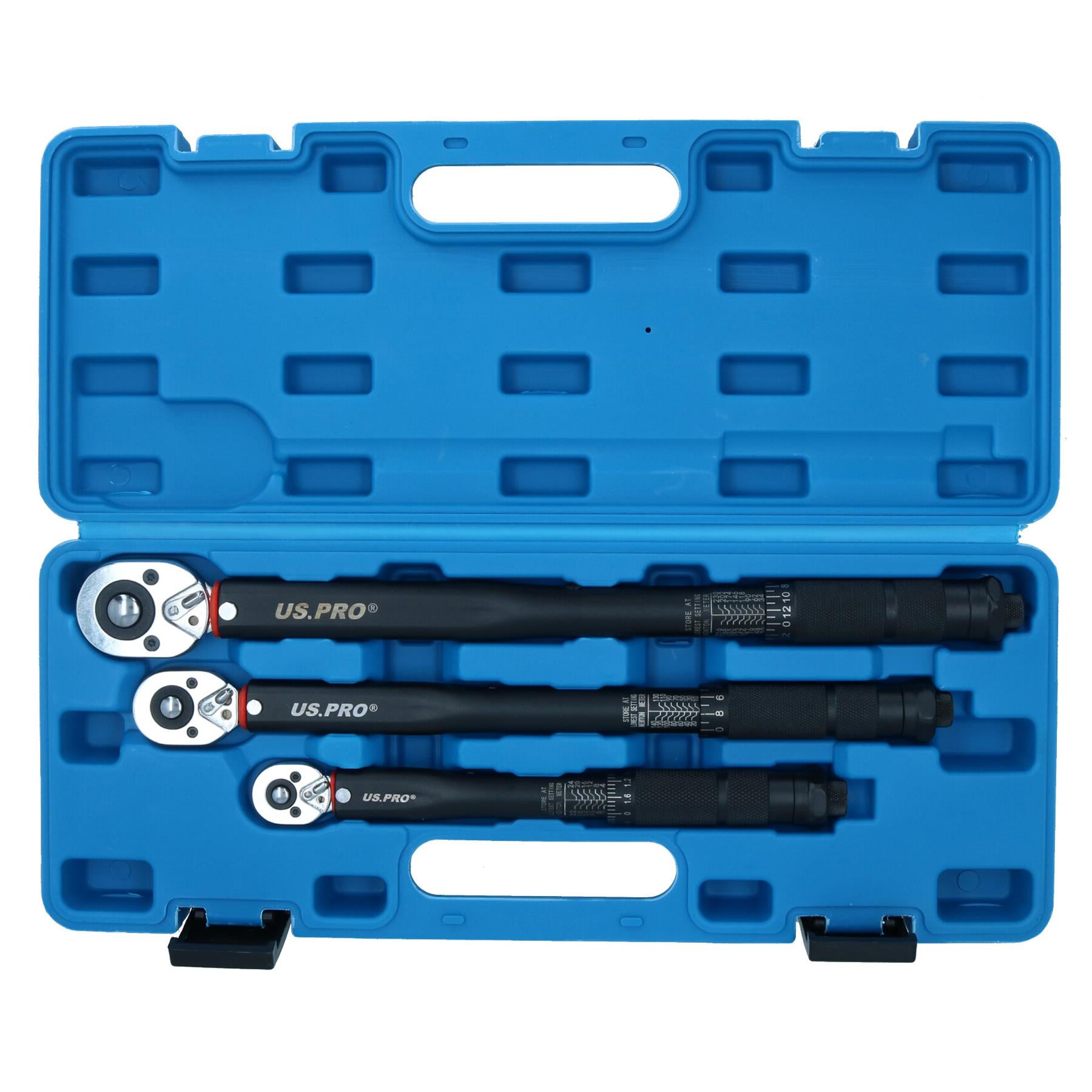 3pc Calibrated Adjustable Torque Wrench 2 - 230Nm 17 - 170ft/lbs Mixed Drive