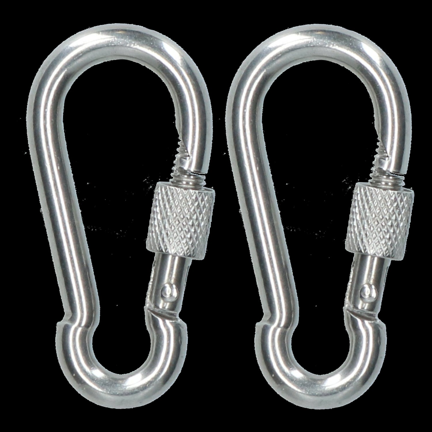 Carabiner Carbine Hook with Screw Gate 6mm MARINE GRADE Stainless Steel