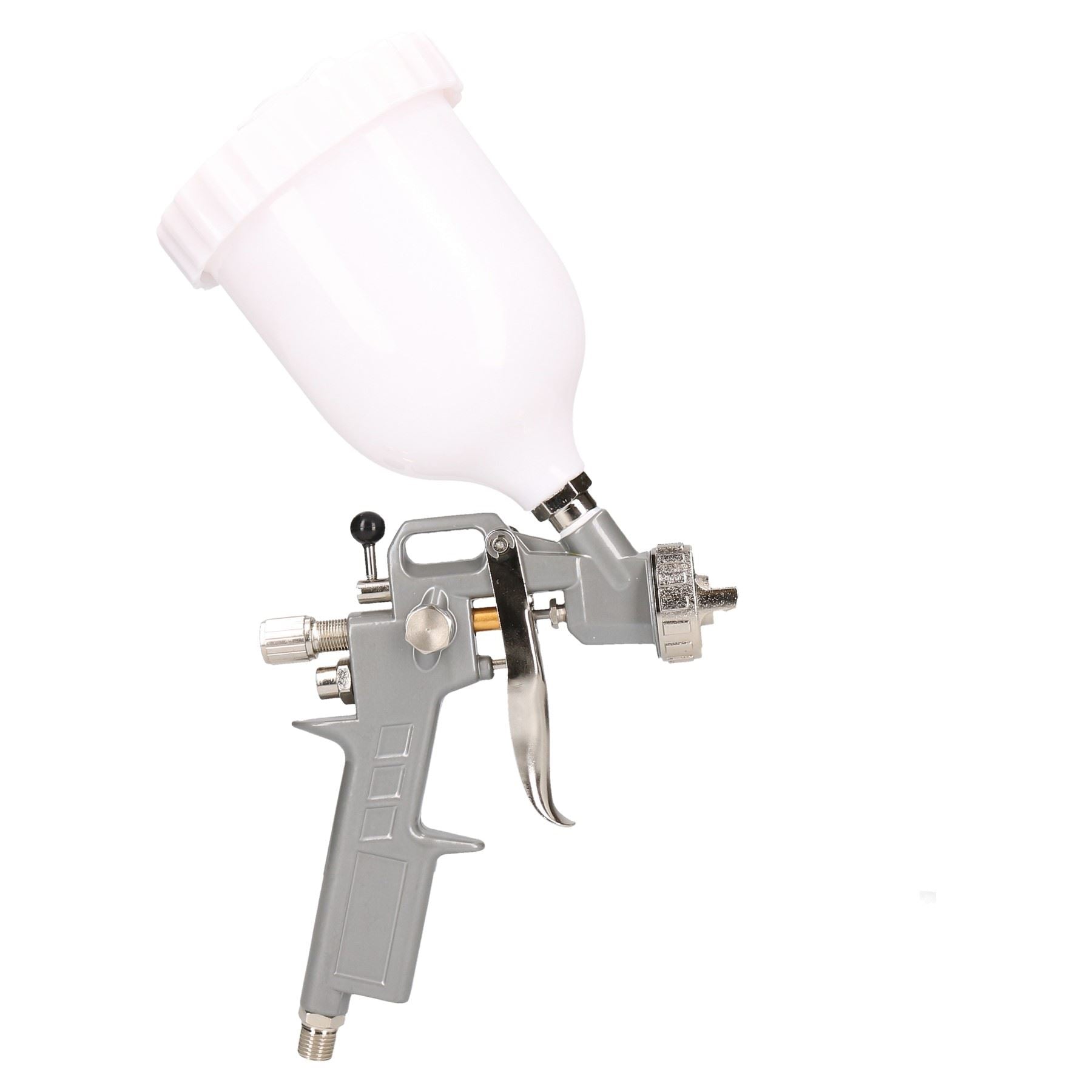 HVLP-Spritzpistole mit Schwerkraftzufuhr, 1,5 mm, mit Inline-Feuchtigkeitsabscheider/Druckregler