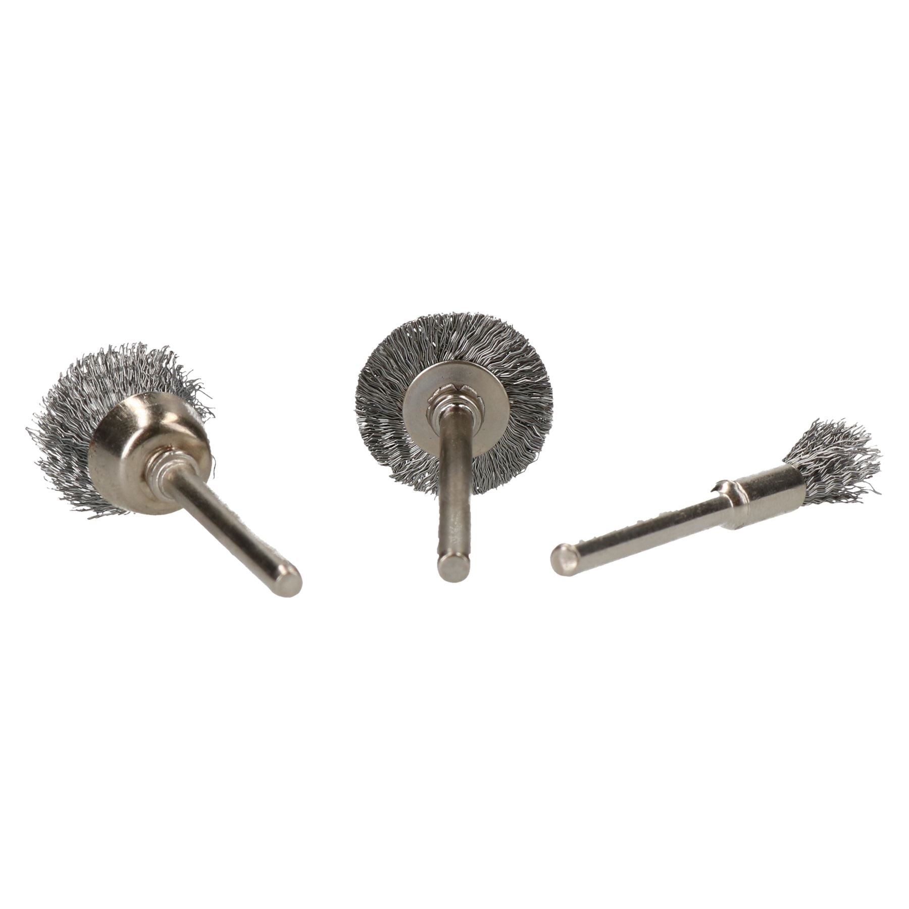 3-teiliges Mini-Rotationsstahlbürsten-Metallreinigungs-Polierset, passend für Dremel