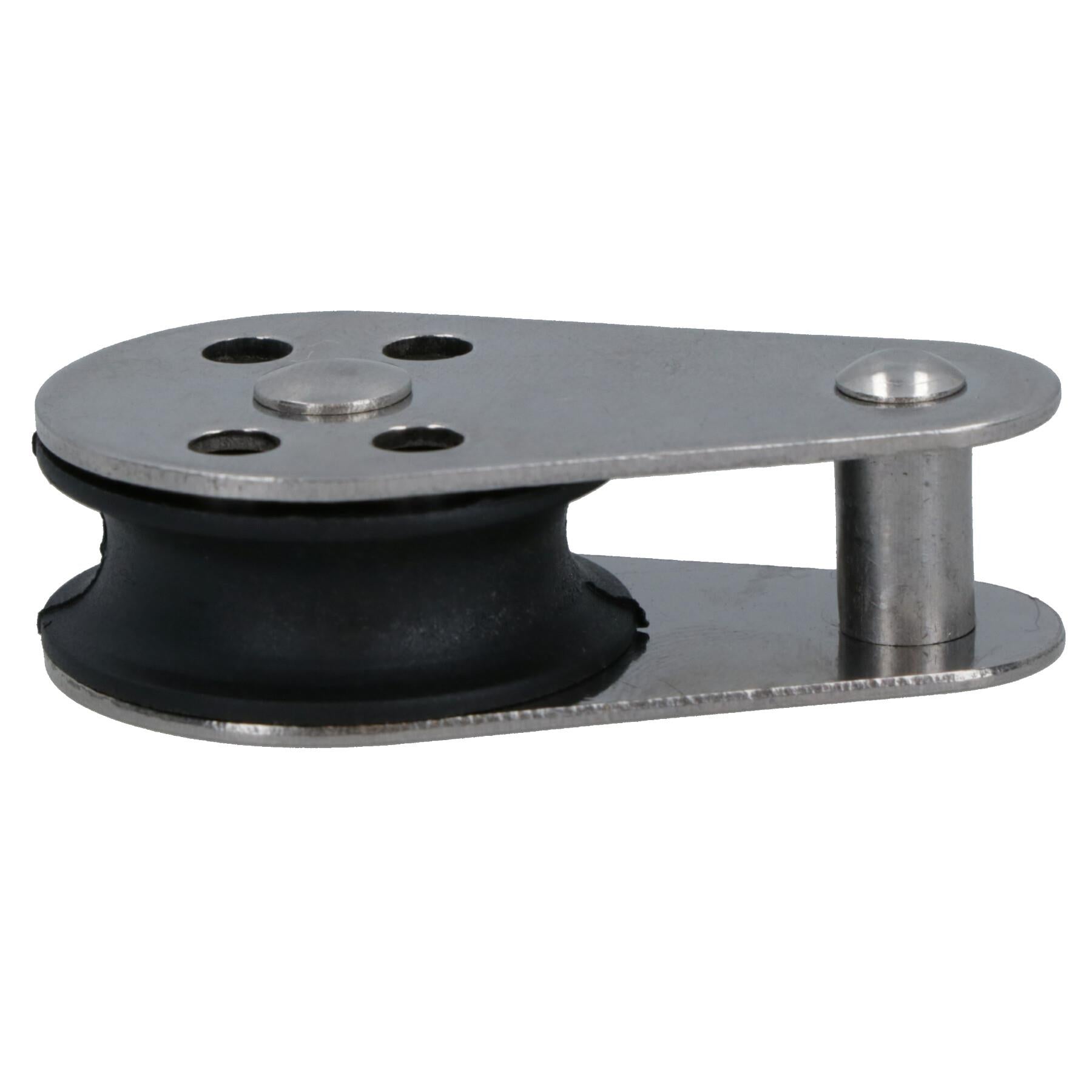 Marine Pulley Block with Fixed Pin 26mm Diameter Nylon Wheel Stainless Steel