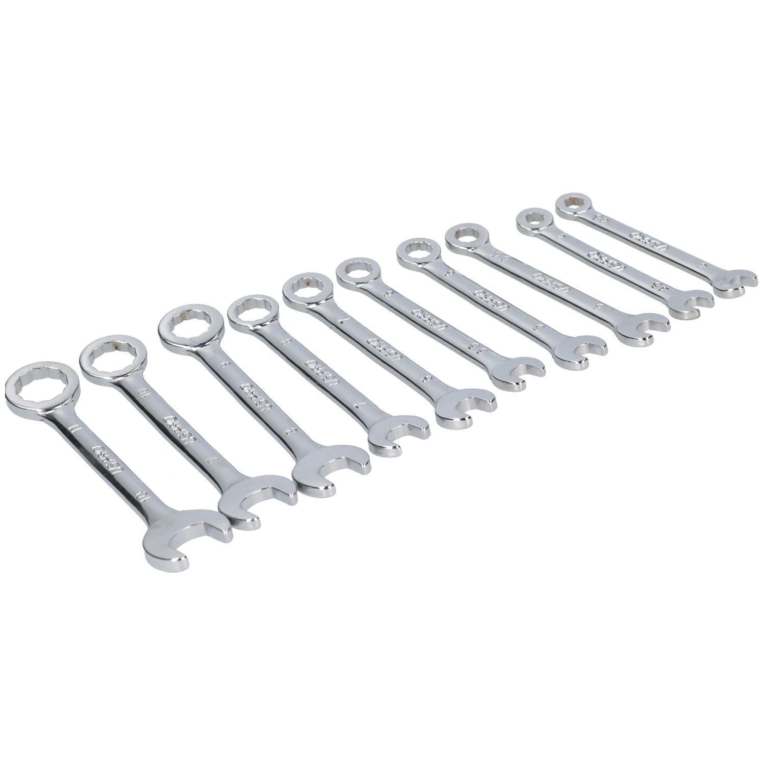 Metric and Imperial Mini Combination Spanner Set 4 - 11mm 3/16 - 7/16 20pc