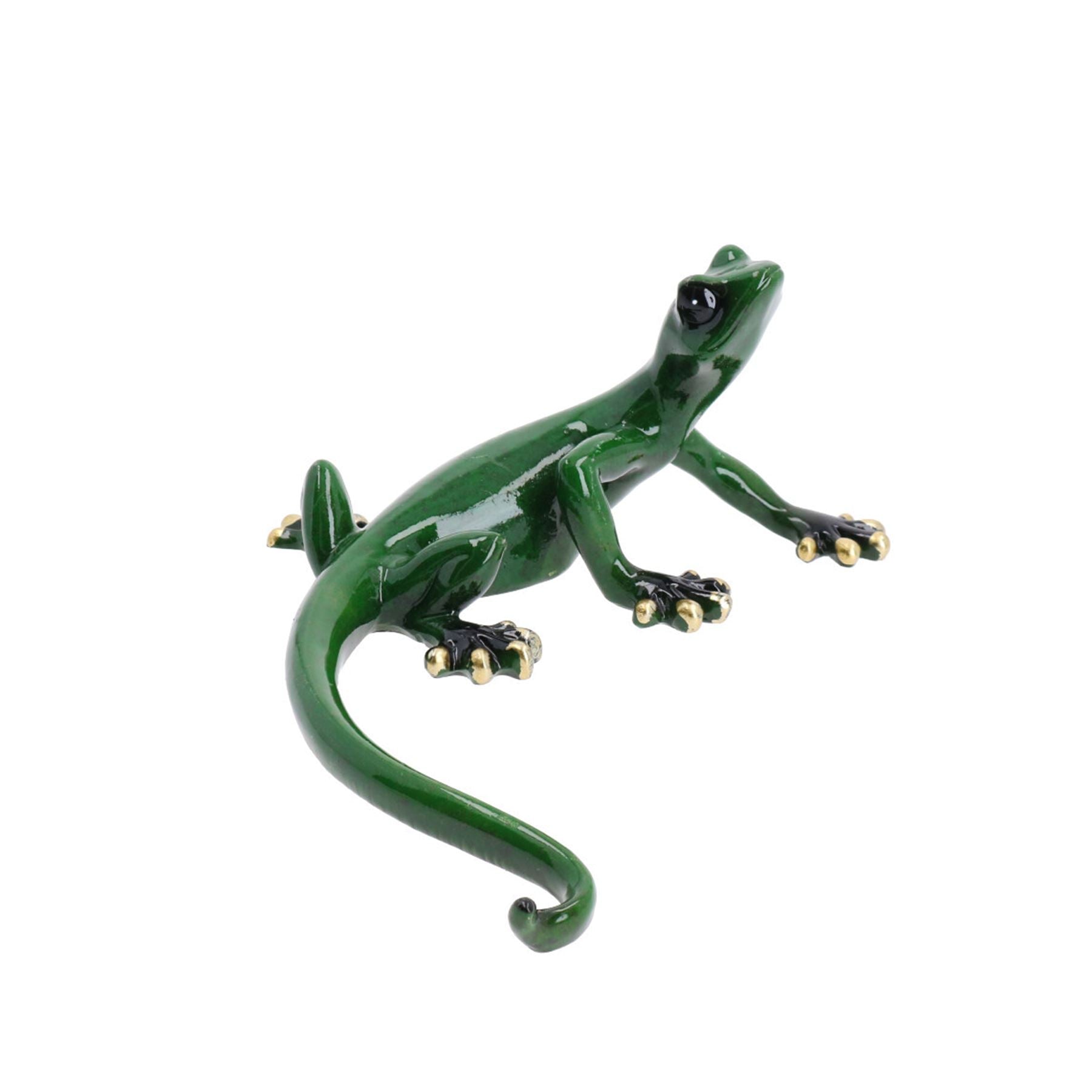 Grüne Gecko Eidechse Harz Wand Schuppen Skulptur Statue Ornament Haus voller Set