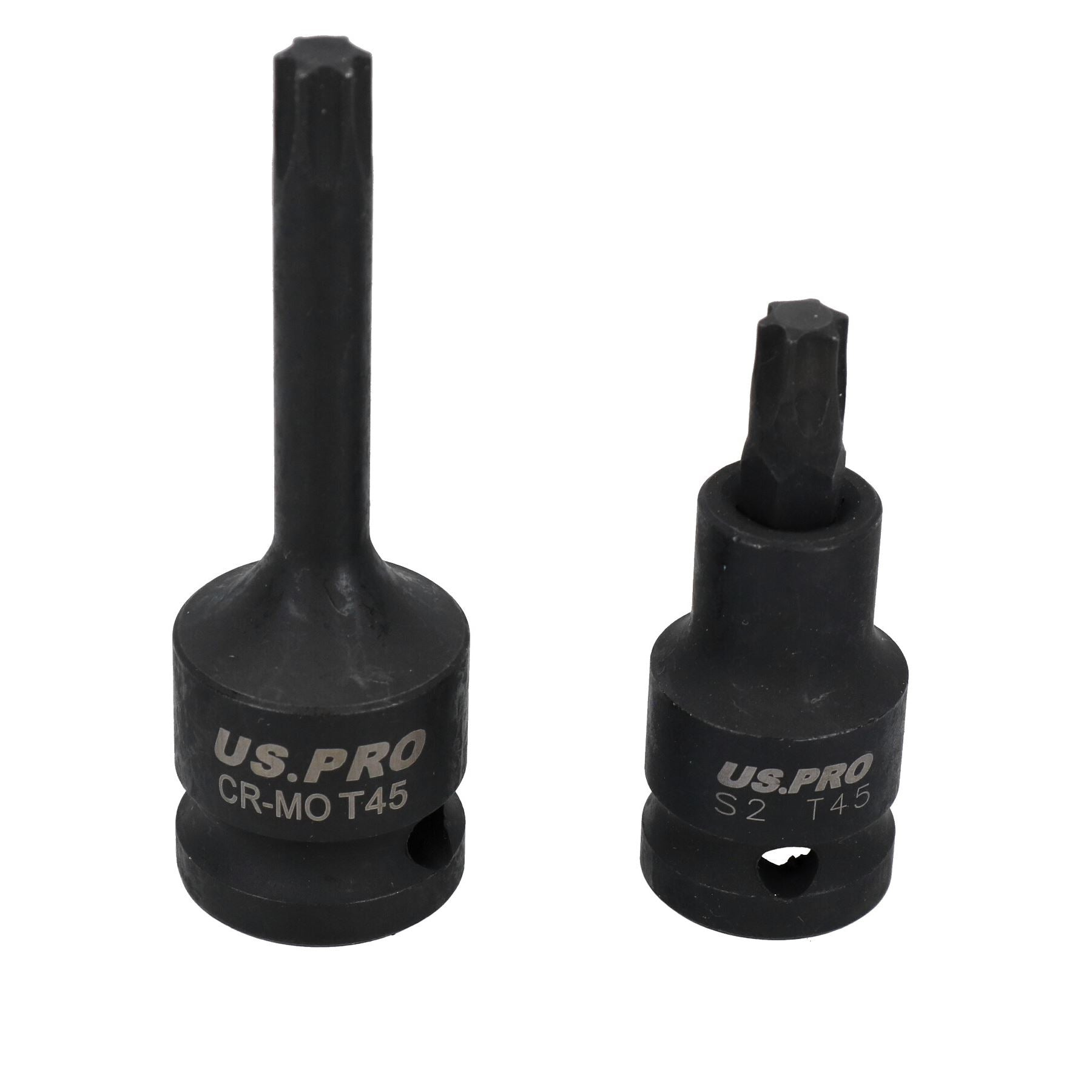 Douilles Torx mâles à impact courtes (53 mm) + longues (78 mm) T45, entraînement 1/2"