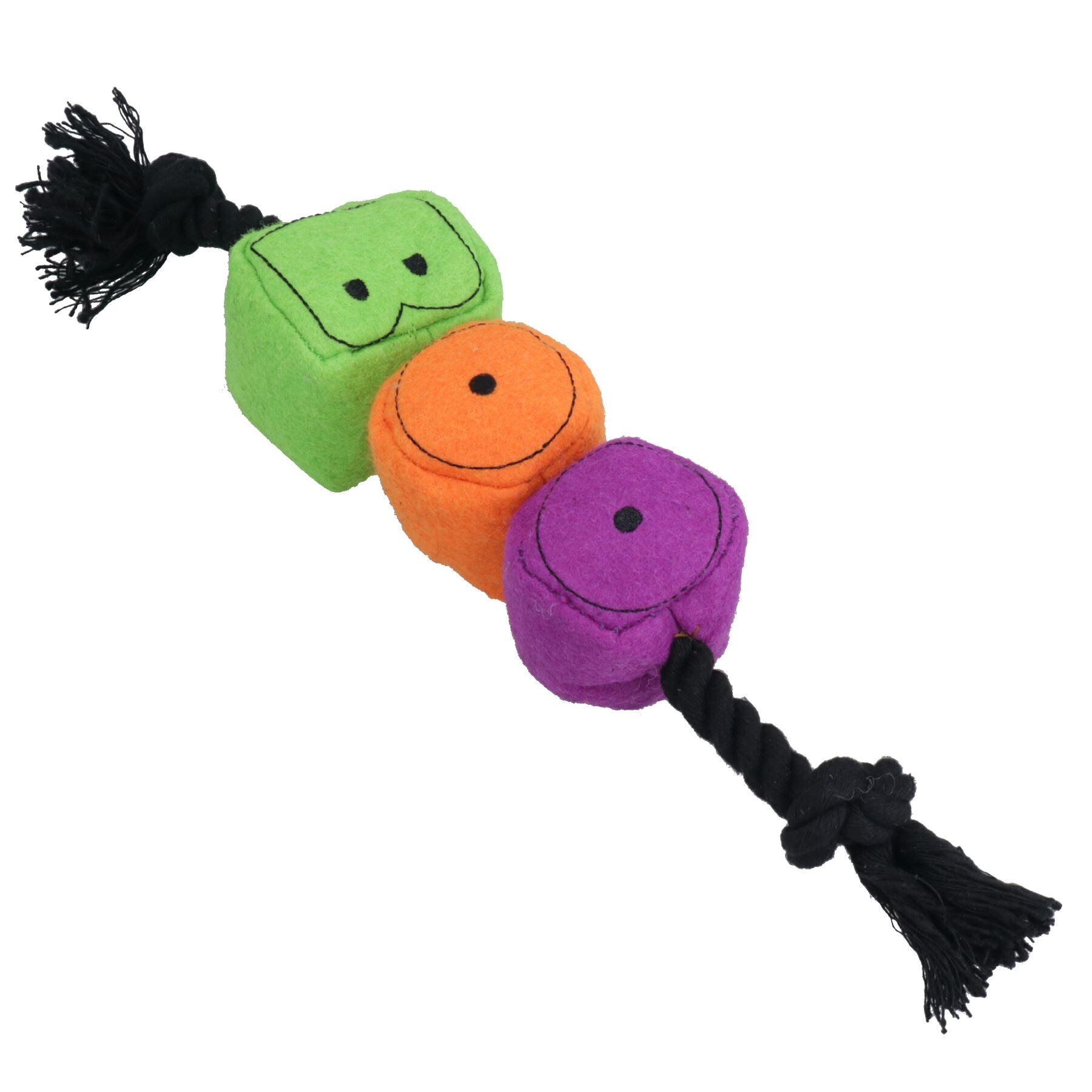 Jouet en peluche pour chien et chiot, petit cadeau d'Halloween, jouet couineur en corde, confortable