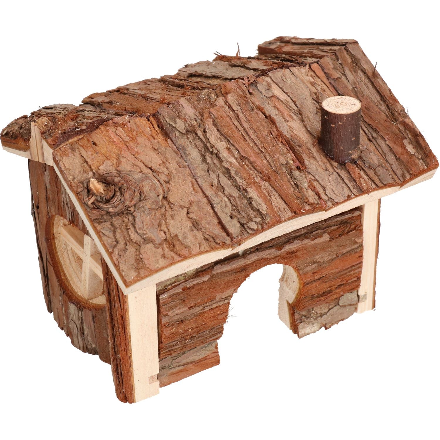 Lit cabane forestière anti-ennui pour petits animaux hamsters 16 x 13 x 12 cm