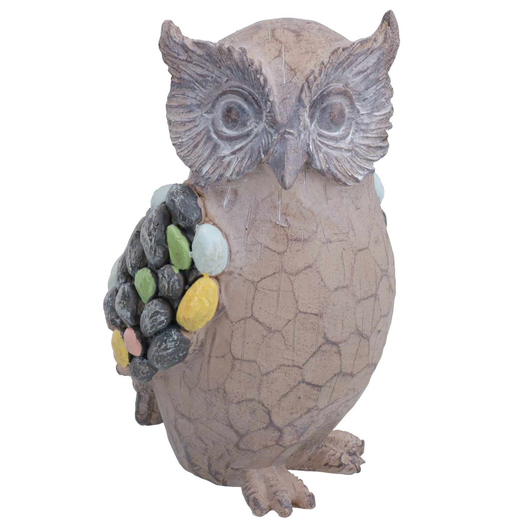 Eule Harz Skulptur Statue Haus Garten Ornament Figurine Tier Vogel Harz