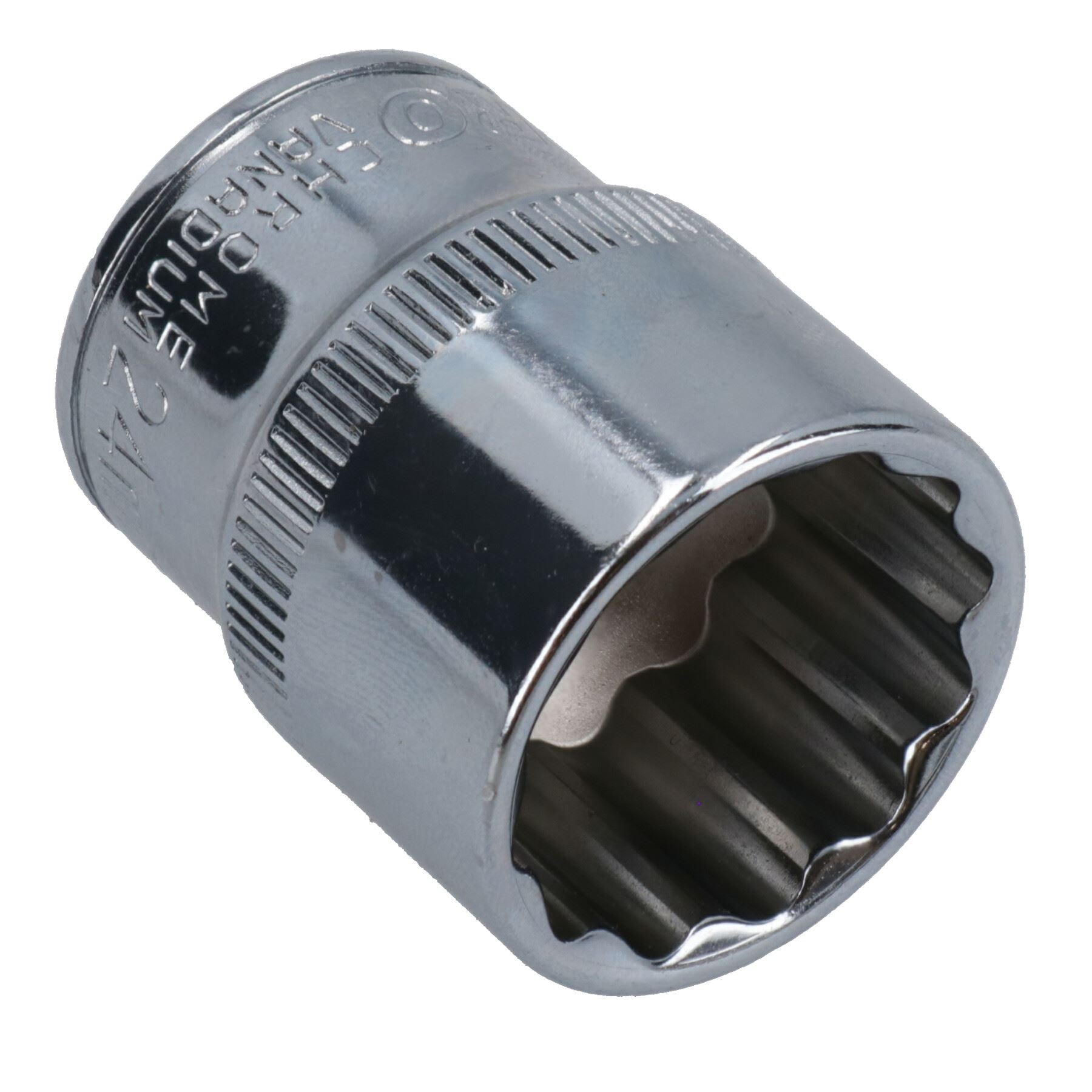 1/2in Drive Shallow Metric MM Socket 12 Sided Bi-Hex with Knurled Ring