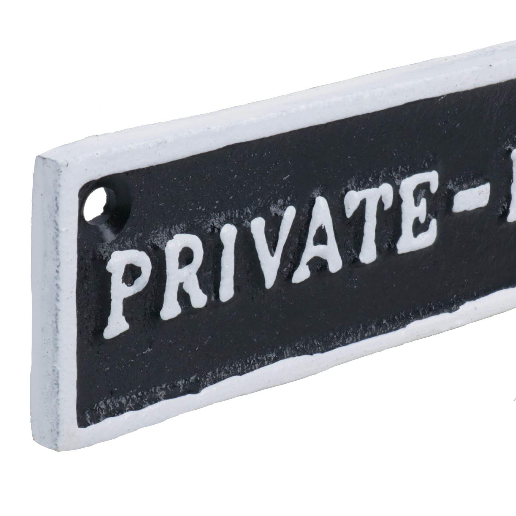 Private No Entry Black Cast Iron Sign Plaque Door Wall House Gate Shop Cafe