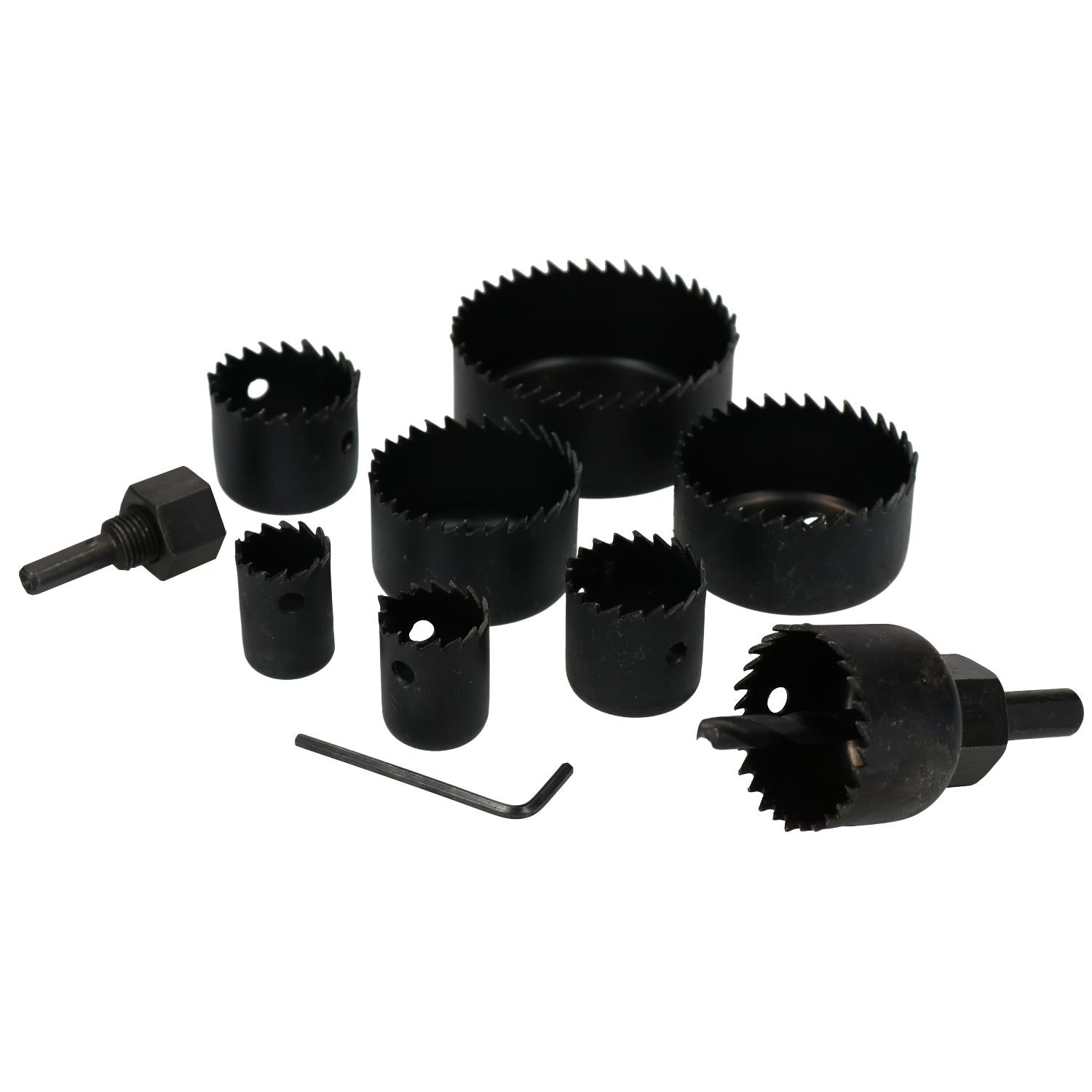 11-teiliges Lochsägen-Set, Bohrdorn 19 – 64 mm, Fräser, rund, kreisförmig, für Holz und Metall