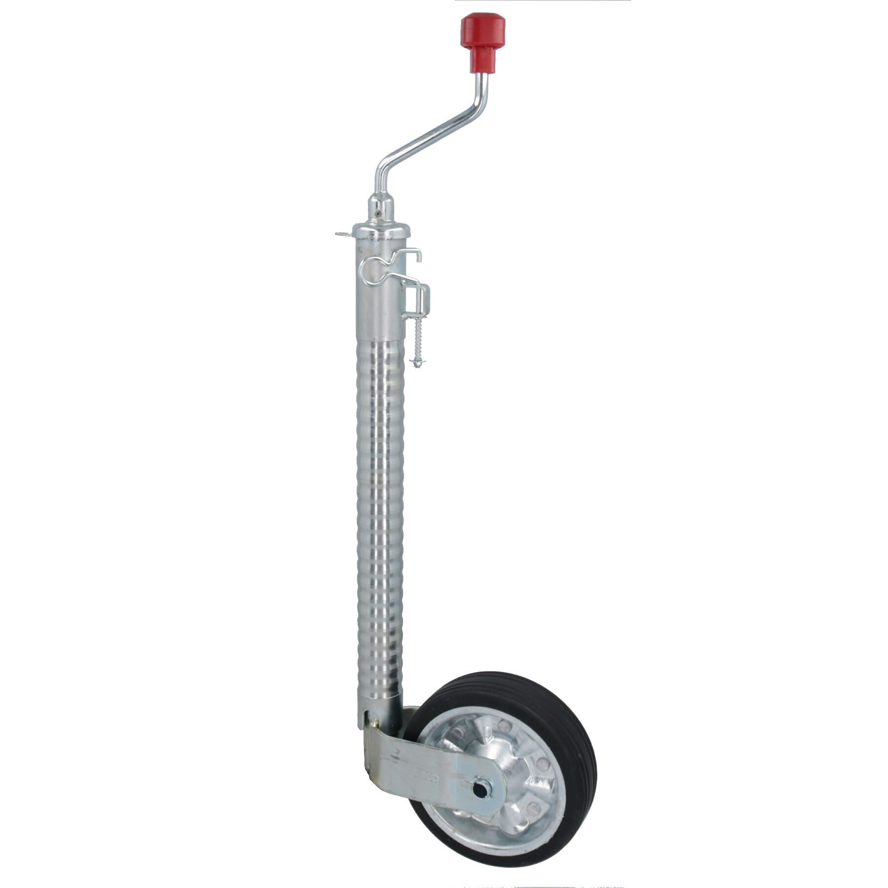 Roue jockey de remorque à nervures de 48 mm pour charges lourdes, poids maximal de 750 kg