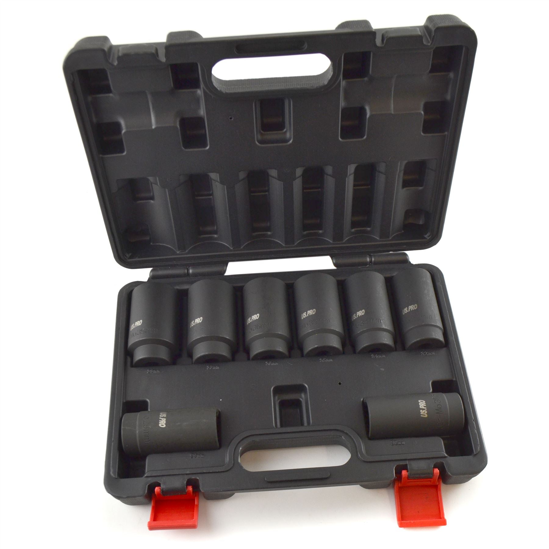 1/2 Zoll Antriebsradmuttern, Schlagnüsse, metrische Größen 29–39 mm, 8-teiliges Set