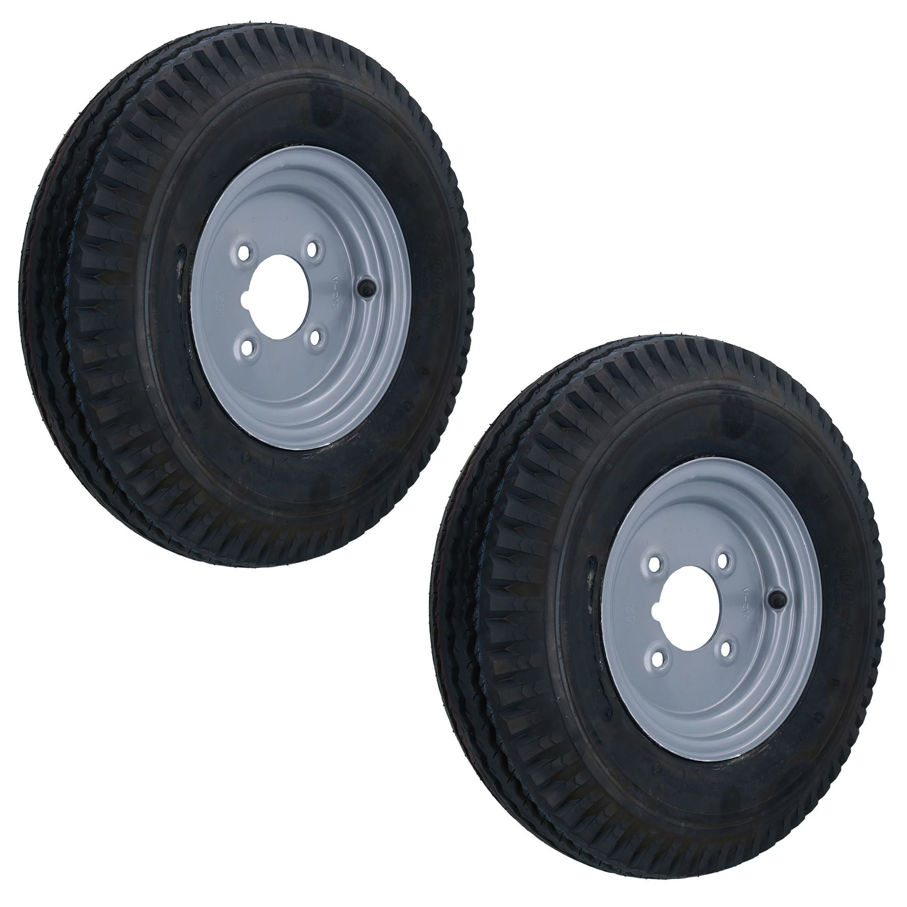 4.80 x 8 / 400 x 8 Inch Trailer Wheel + Tyre 4 Stud 4” PCD 4 Ply 265kg Max Load