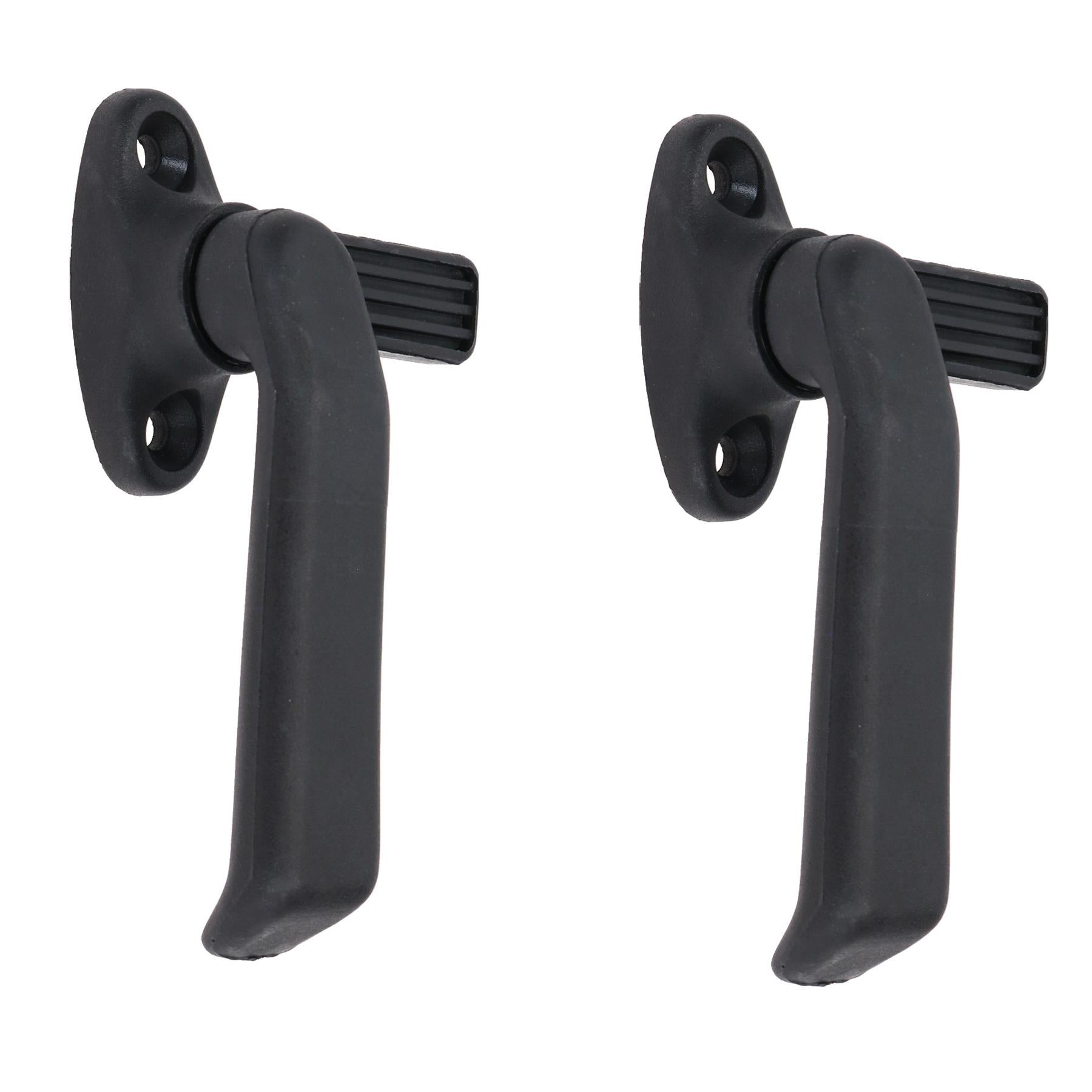 Left Hand Window Handle Lever Catch Black Polypropylene Locker Latch