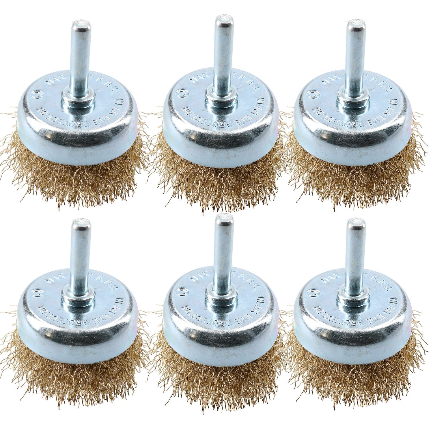Brosse coupelle en fil d'acier 50 mm/75 mm pour perceuses, revêtement en laiton, décapant pour peinture antirouille