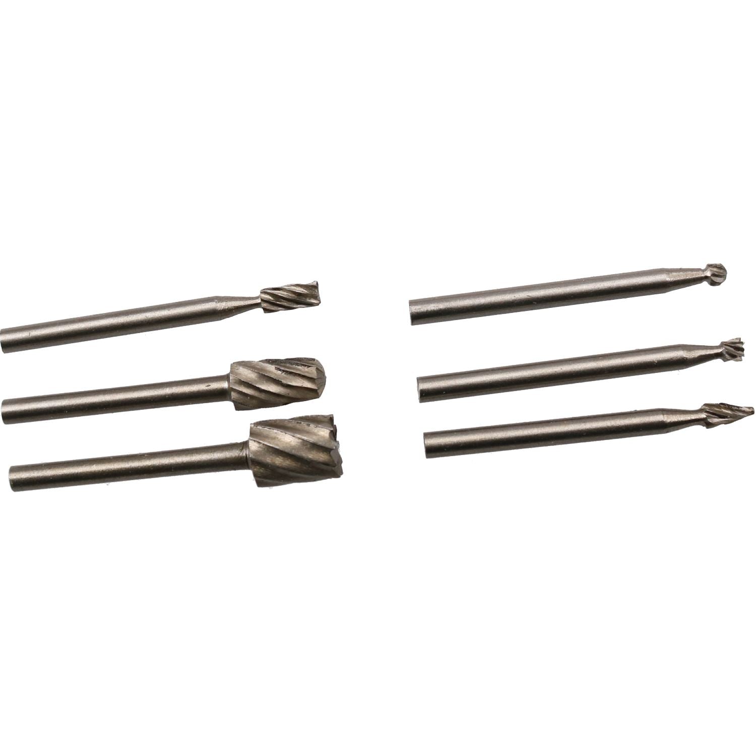 Mikro-HSS-Fräsersatz für Rotationswerkzeuge mit 3,17-mm-Spannfutter, Gravieren, Polieren, 6-tlg.
