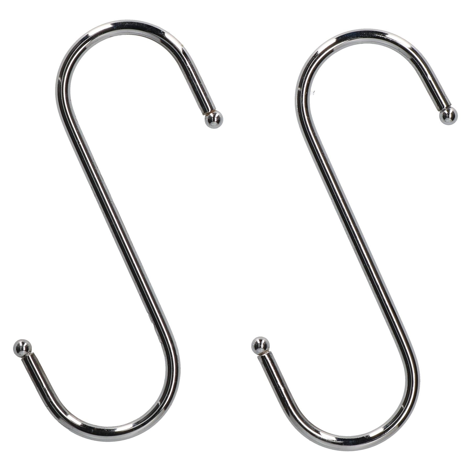 2 Packungen große S-Haken, 150 x 110 mm, Haken aus Edelstahl für Zuhause, Küche, Garten, Garage