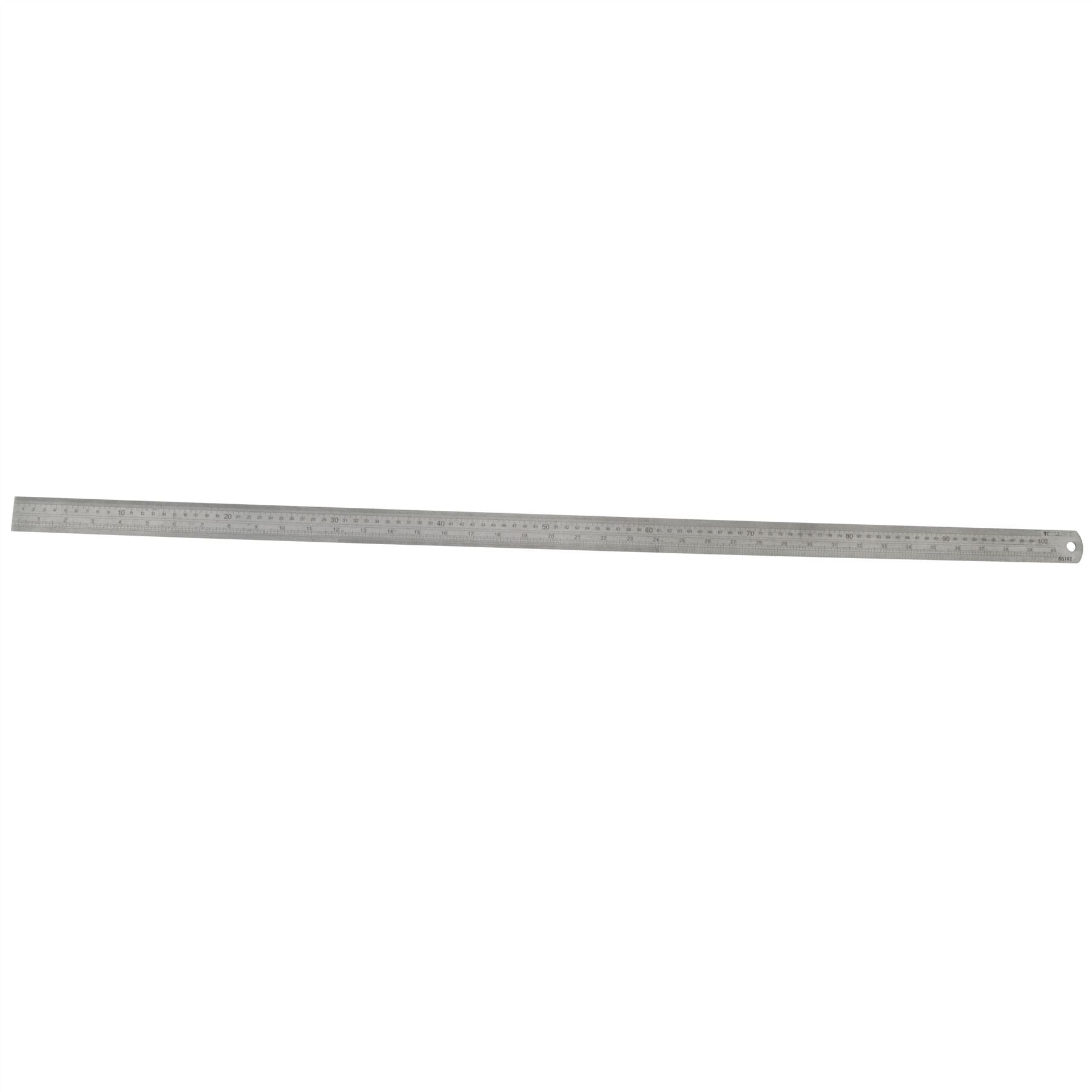 Grande règle en acier inoxydable 1 m / 40 pouces Tableau de conversion métrique / impérial TE597