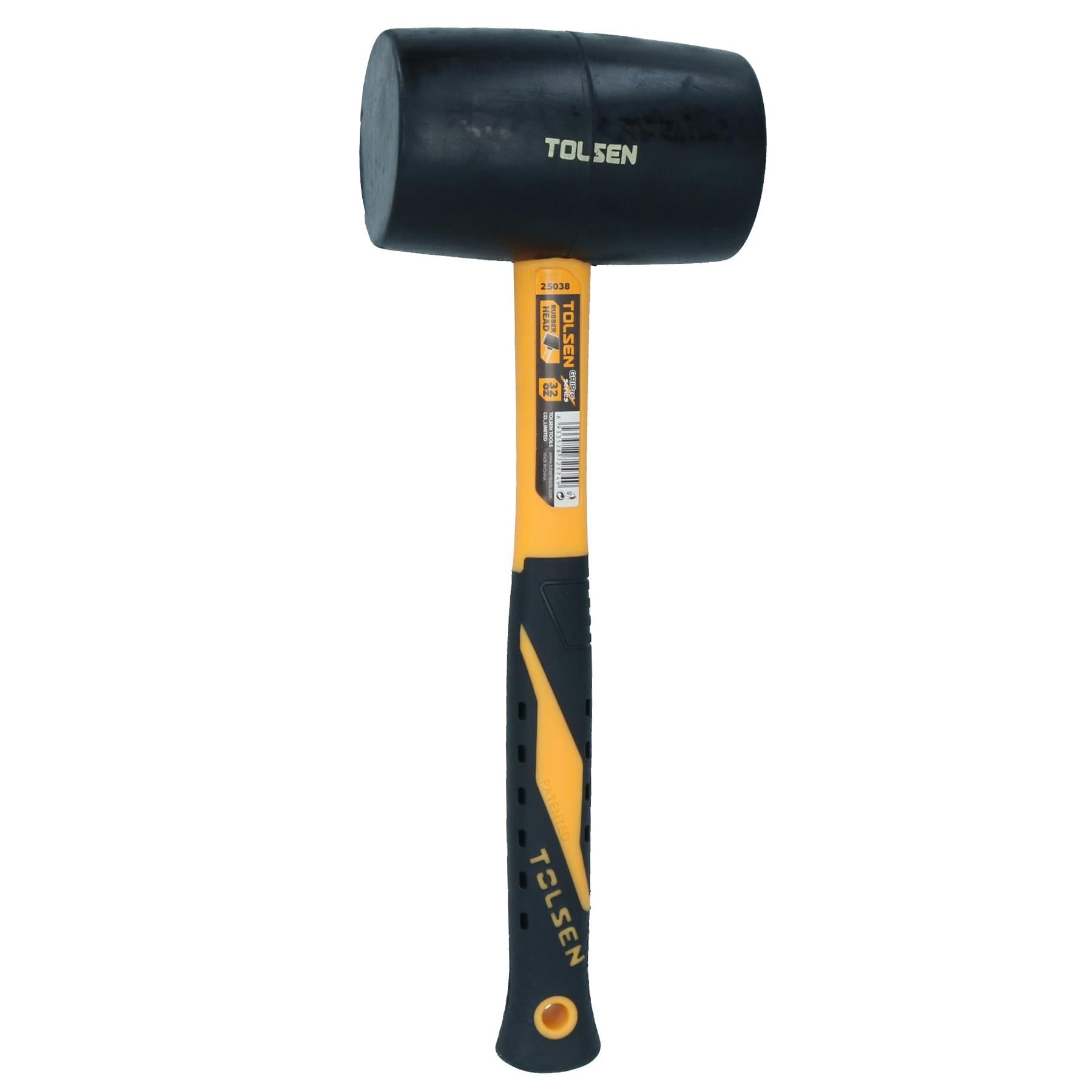 32oz Black Rubber Mallet With Fibreglass Handle Hammer Non Marking Head