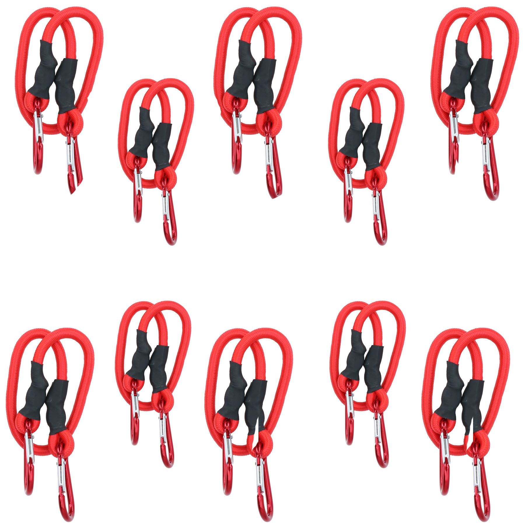 Corde élastique de 24 po 60 cm avec mousquetons, cordons et attaches élastiques