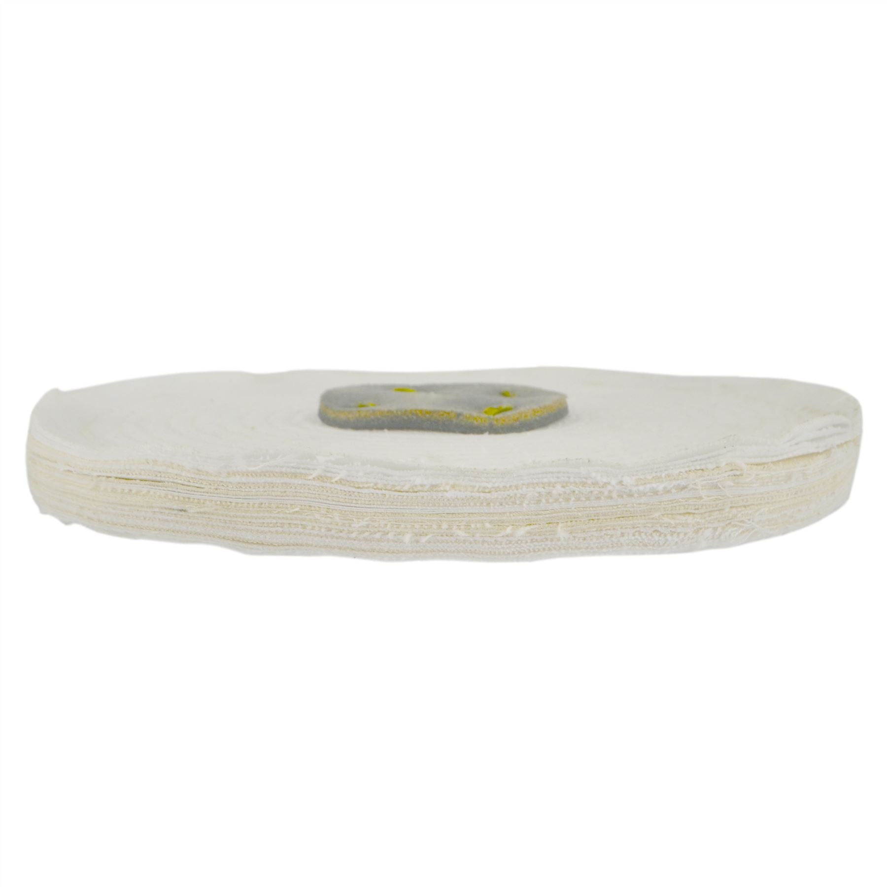White Close Stitched Metal Polishing Buffing Mop 8" x 0.5" 1 section 2nd Stage