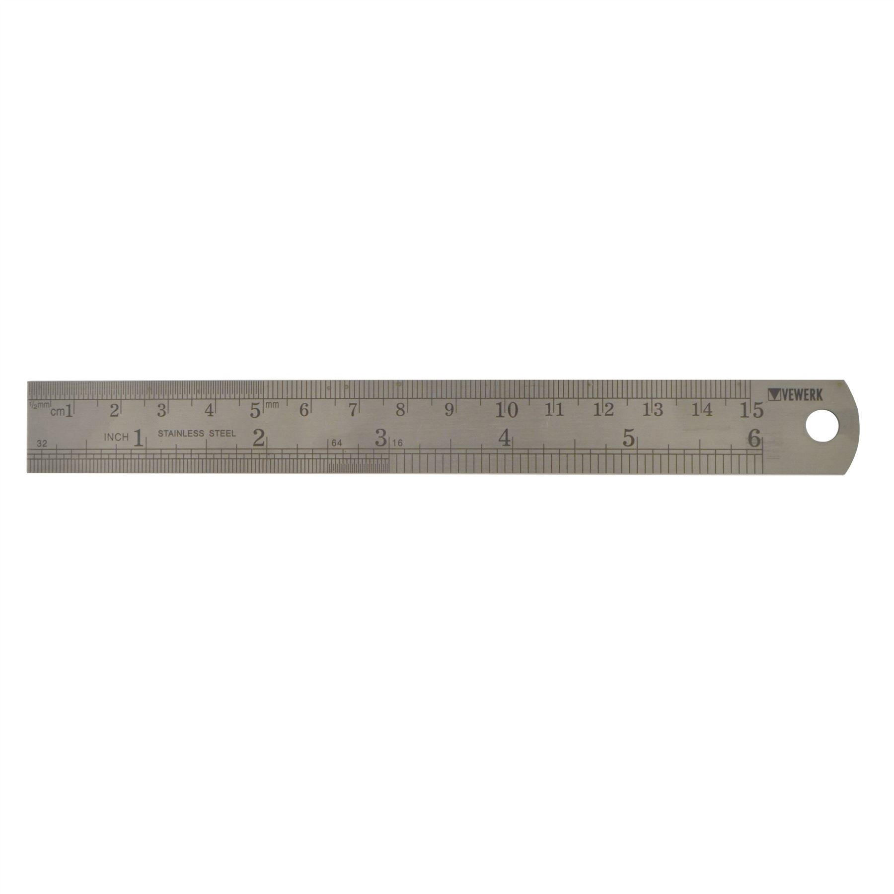 Règle en acier inoxydable de 6 pouces 150 mm Règle de mesure Mesure impériale Métrique
