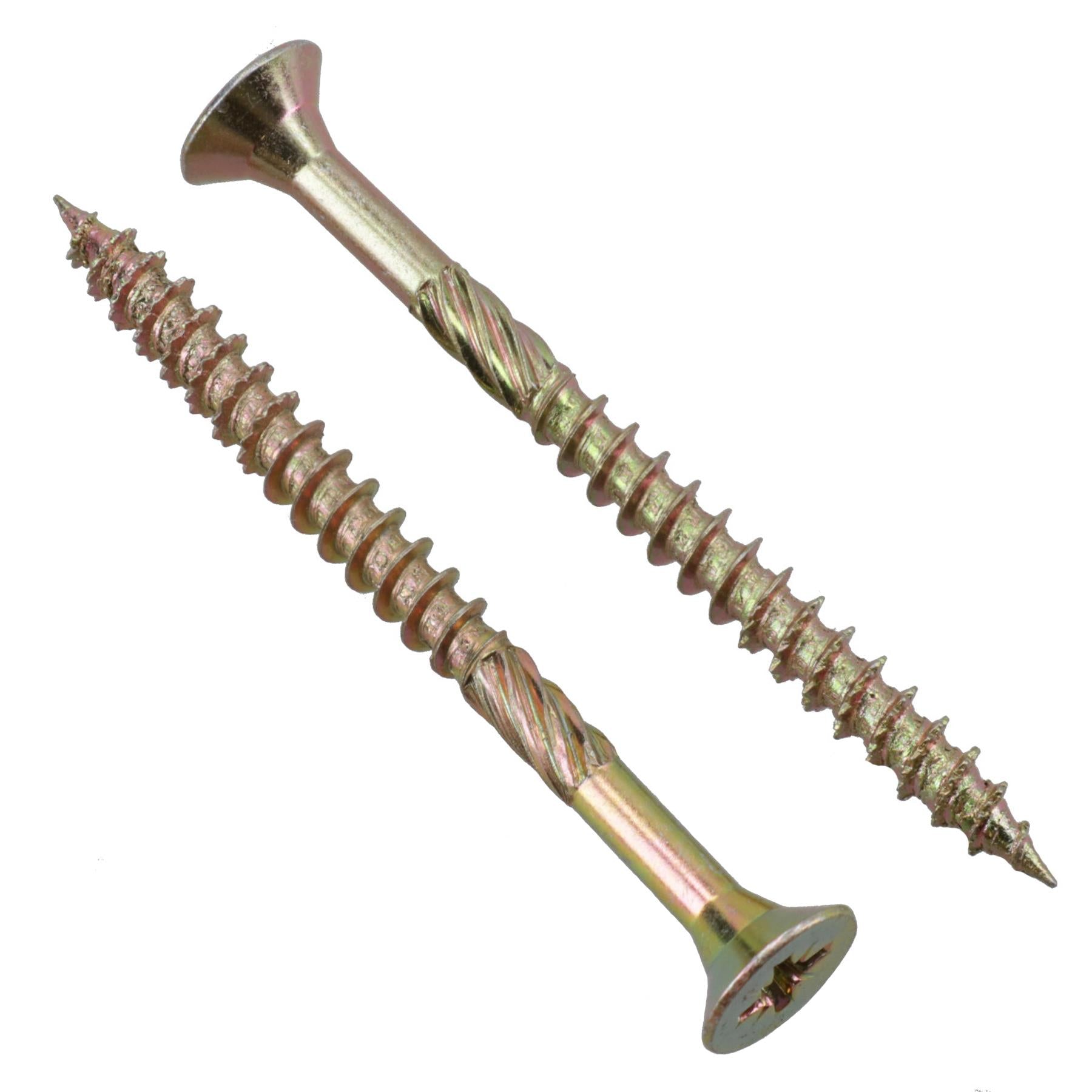 Countersunk Wood Screws 5.0 x 60mm Serrated Edge Prevent Splitting PZ2