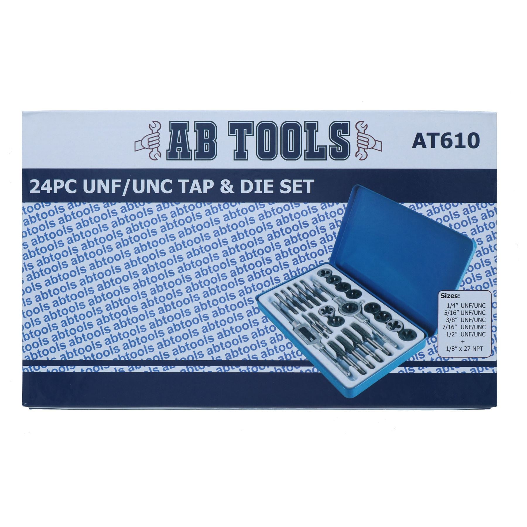 UNF UNC Imperial SAE Tap And Die Set 1/8" - 1/2" Coarse + Fine 24pc Set