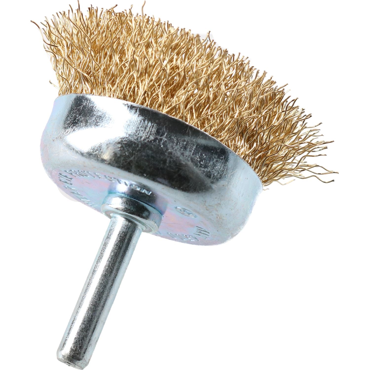 Brosse coupelle en fil d'acier 50 mm/75 mm pour perceuses, revêtement en laiton, décapant pour peinture antirouille