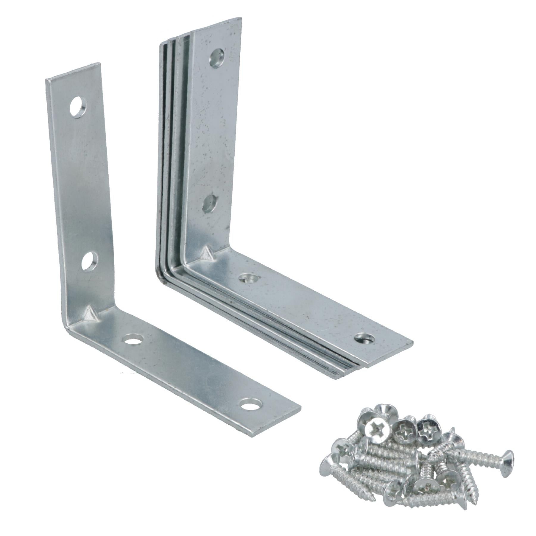 63.5mm (2.5in) Corner Brace Bracket Set L Shaped Mending Reinforcing Plate