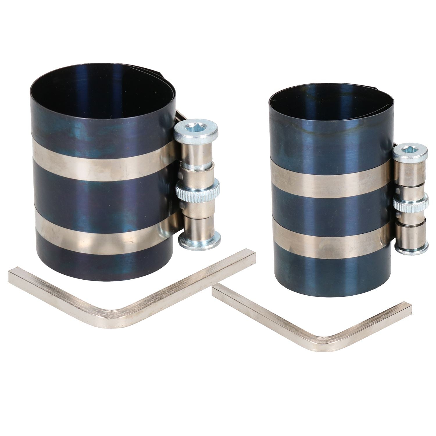 Compresseurs à segments de piston 3" + 4" 50 mm – 175 mm Collier de serrage en acier inoxydable Lot de 2
