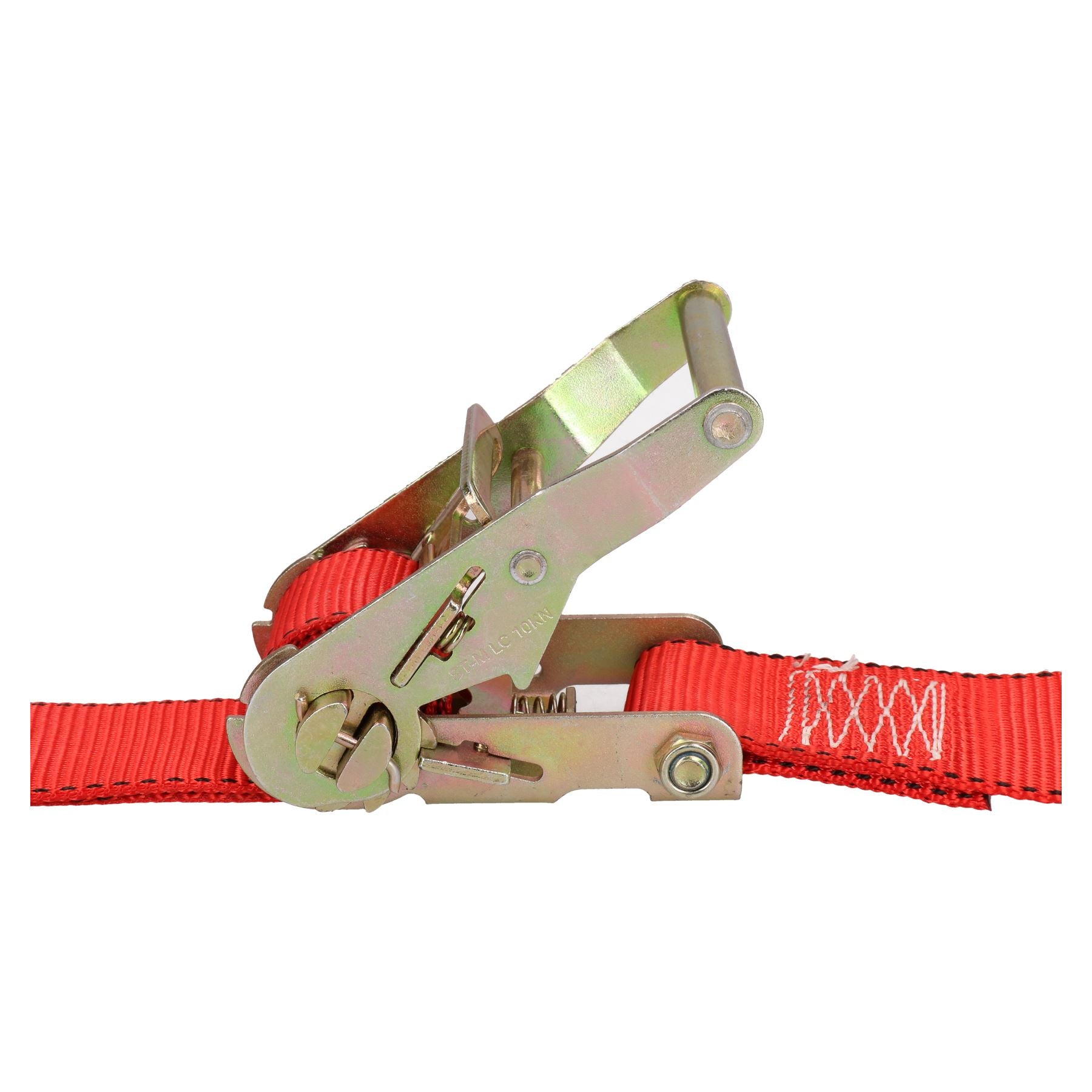 Roter Zurrgurt mit Ratschengurt, 5 m, Ladungsgurt mit Haken, 750 kg, Zurrgurt x 2 (Paar)