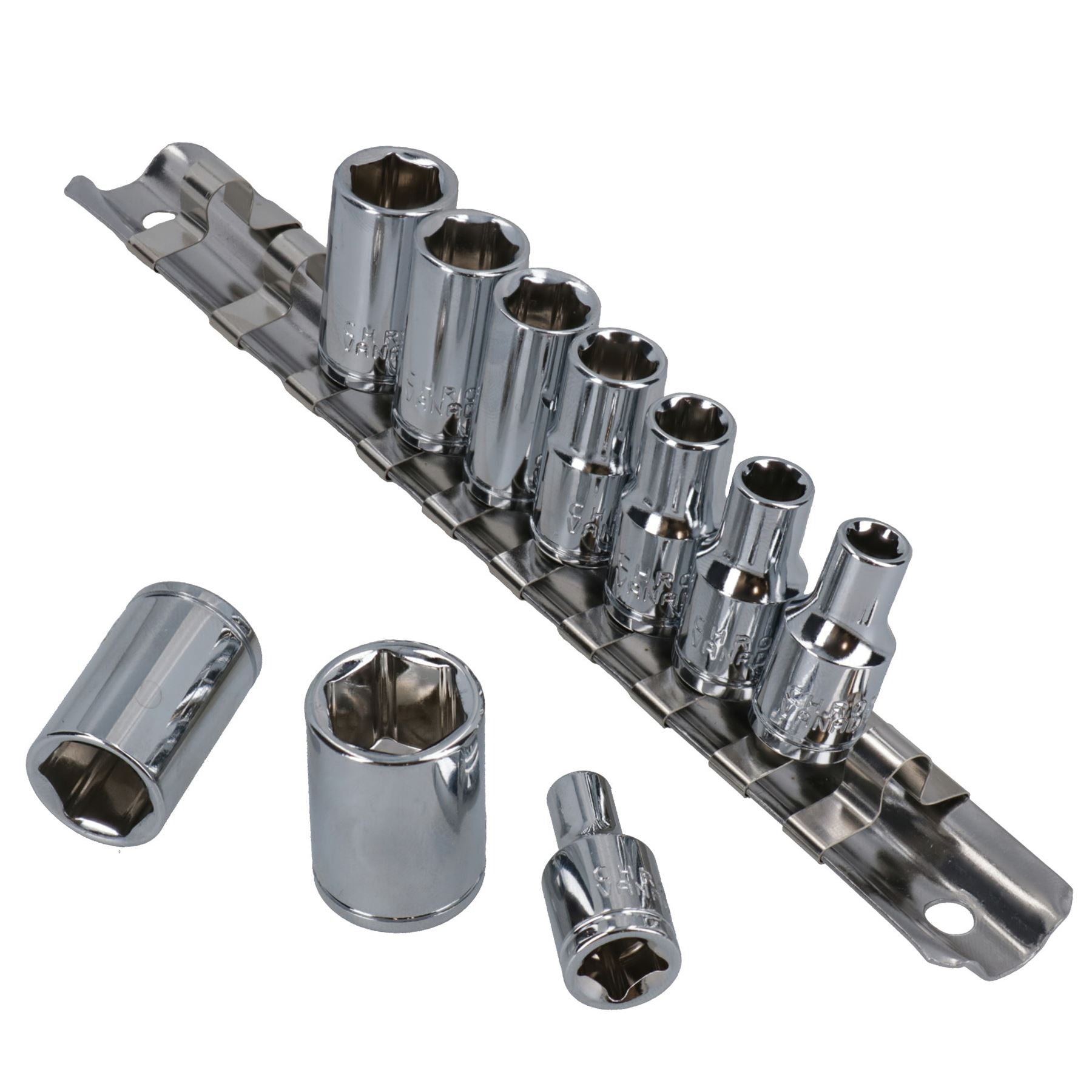 Douilles AF 1/4" peu profondes et profondes impériales SAE 19 pièces
