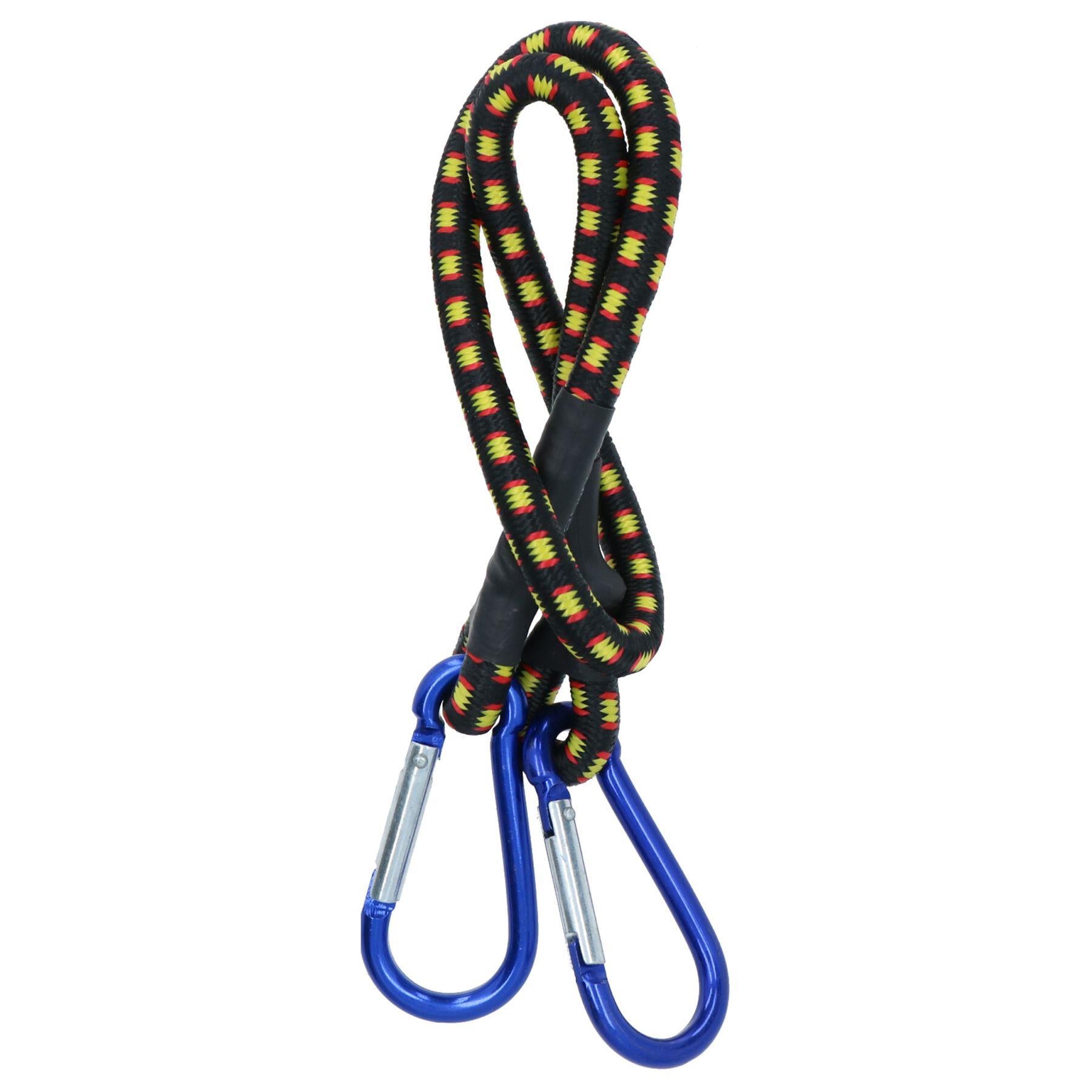 Sangle élastique de 24 po avec mousquetons en aluminium et support de fixation pour attache à crochet