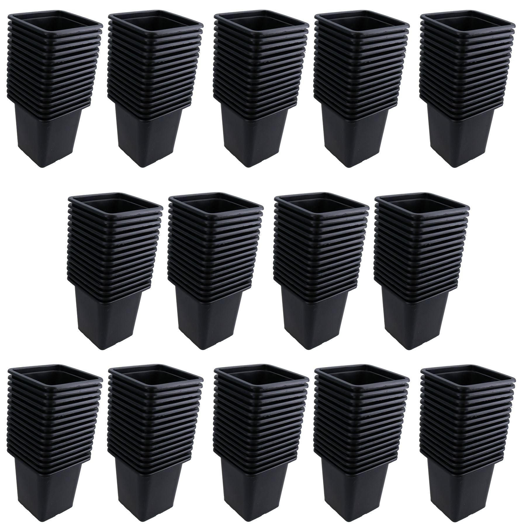 Mini pots de graines de fleurs en plastique pour plantes, pots de 7 cm, plateaux de jardin carrés, semis de graines